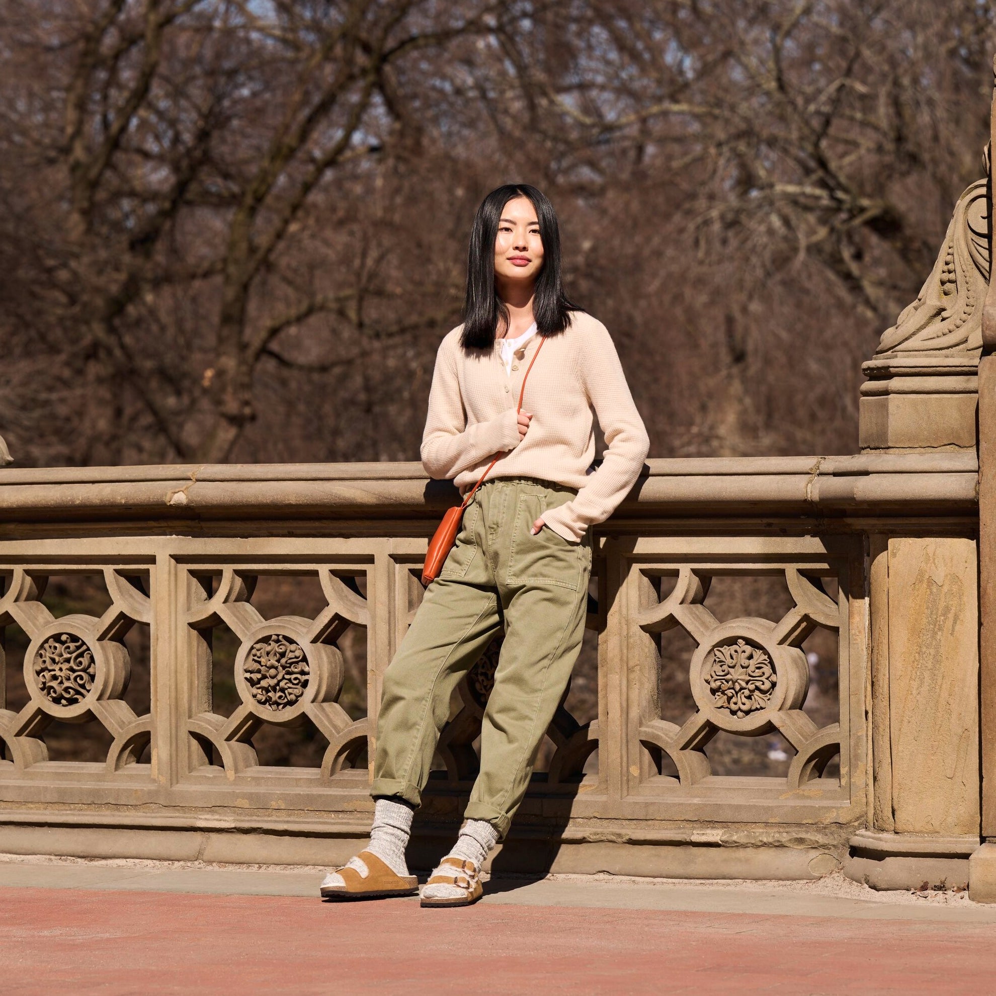 Birkenstock Arizona Shearling mink suede/natural shearling