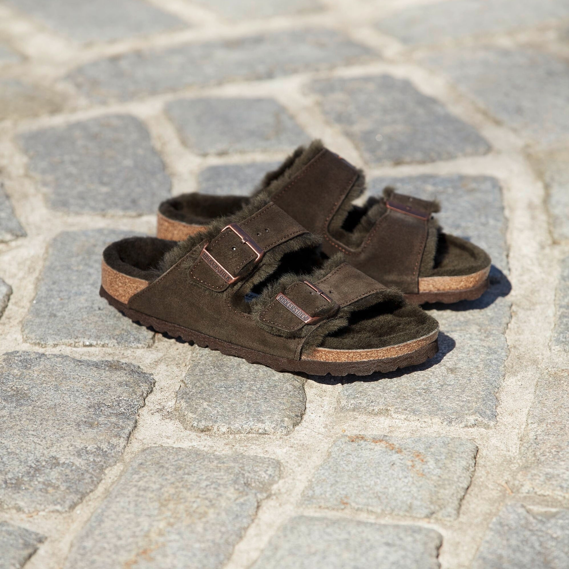 Birkenstock Arizona Shearling mocha suede/mocha shearling