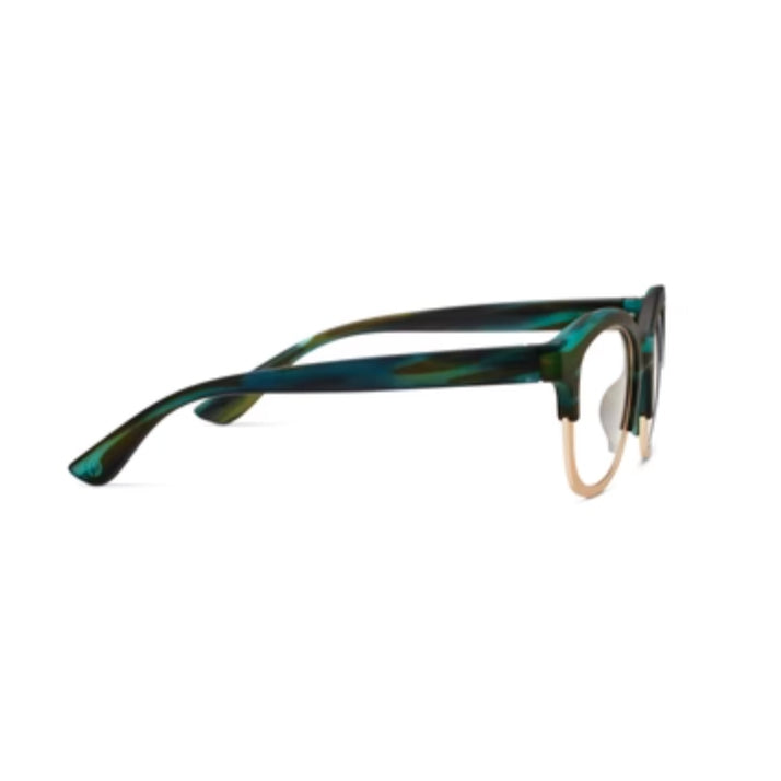 Peepers Georgia Blue Light Readers teal horn/gold