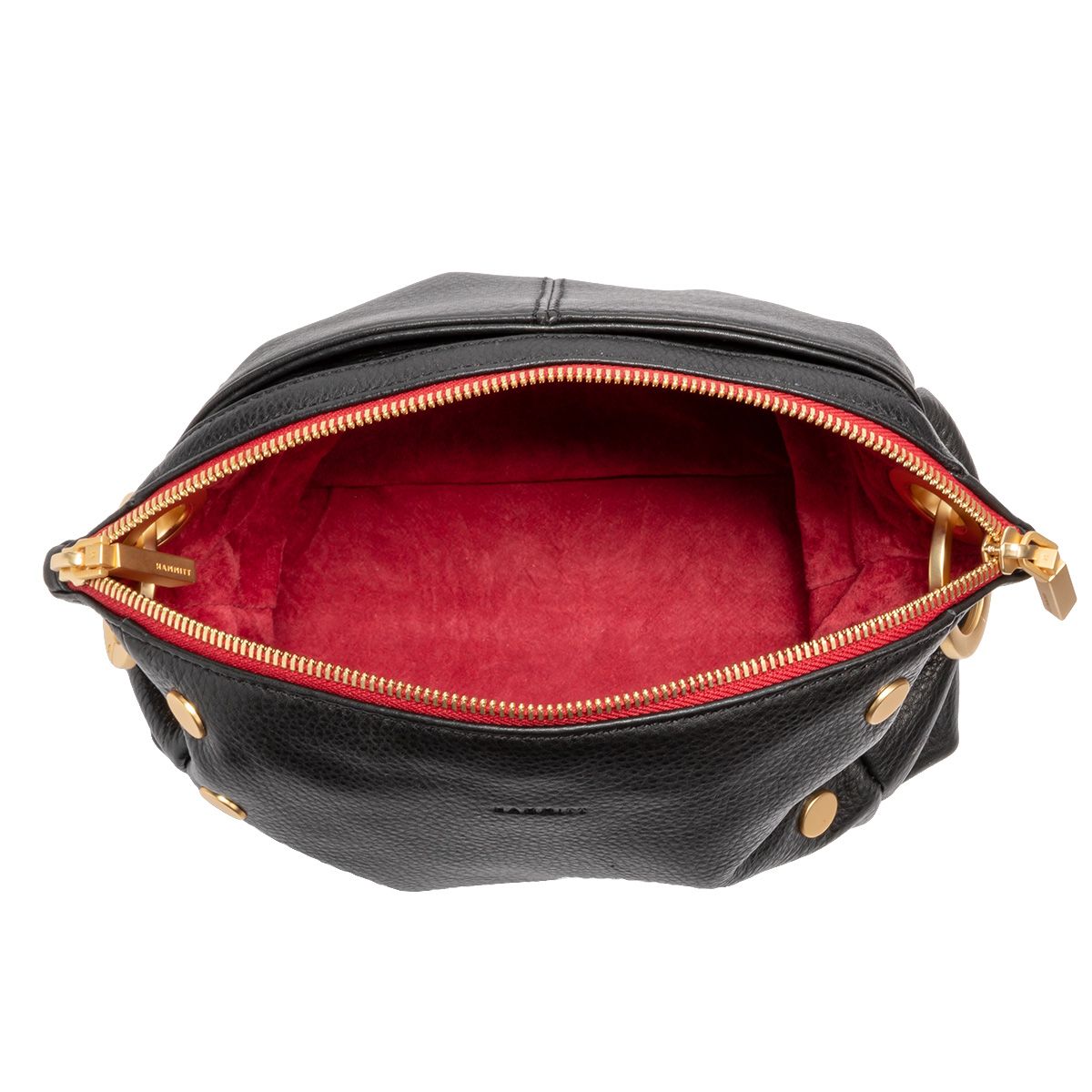 Hammitt Daniel Crossbody Clutch Sml black/brushed gold red zip