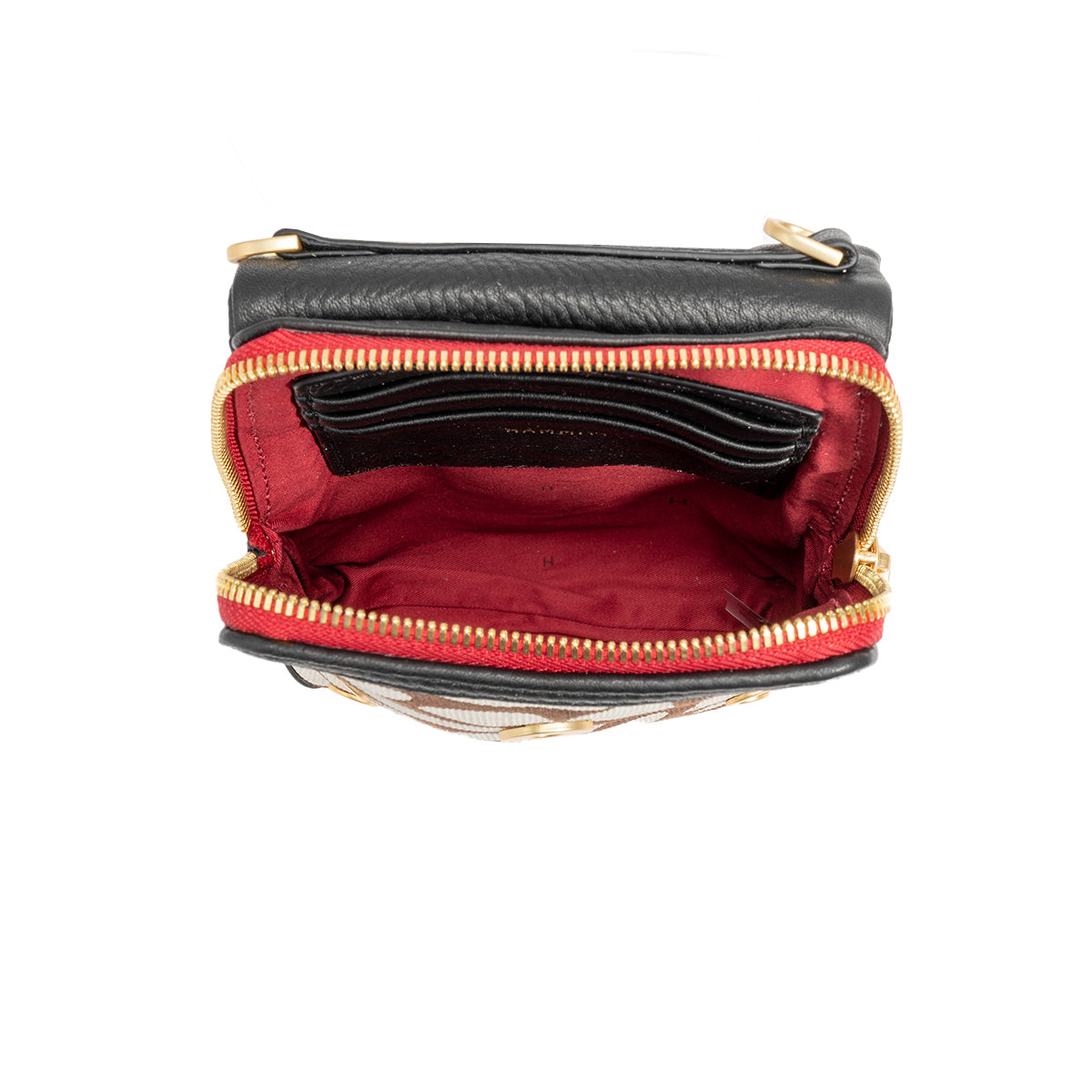 Hammitt VIP Mobile Phone Bag giraffe/brushed gold red zip