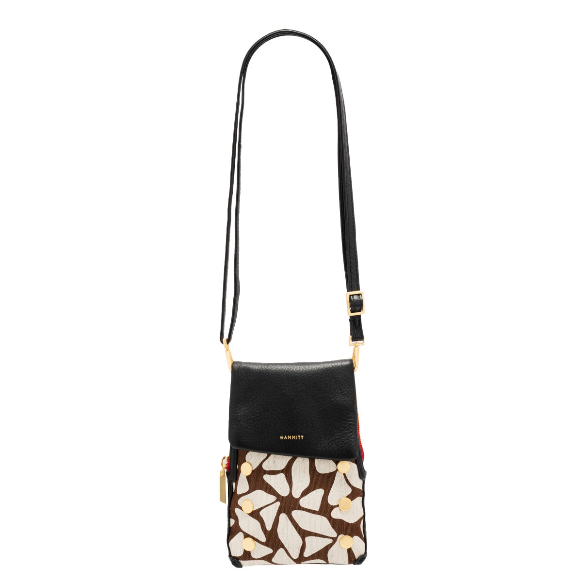 Hammitt VIP Mobile Phone Bag giraffe/brushed gold red zip