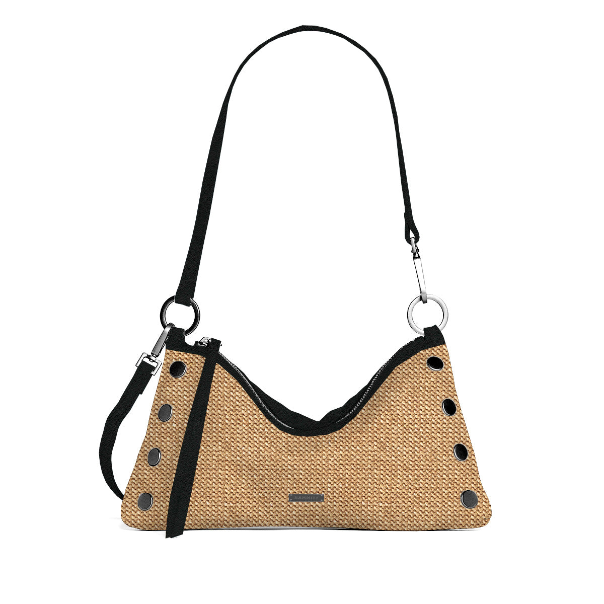 Hammitt Kyle Sml noir smooth raffia/gunmetal