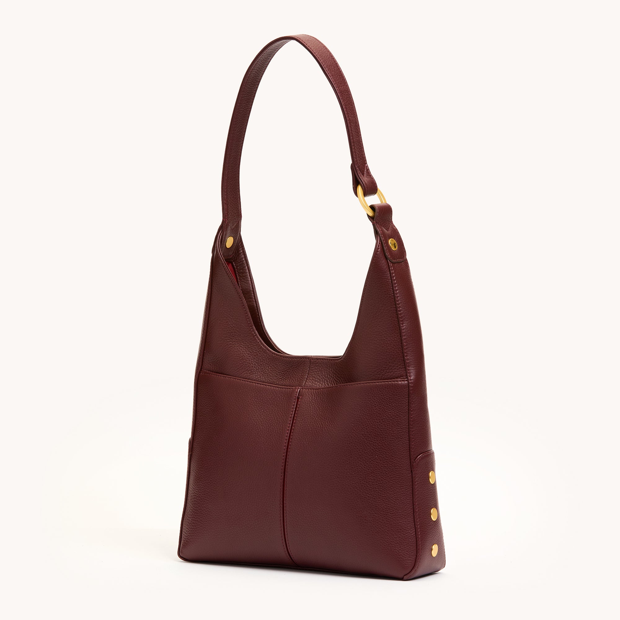 Hammitt Tim Med Shoulder Bag cherrywood pebble/brushed gold