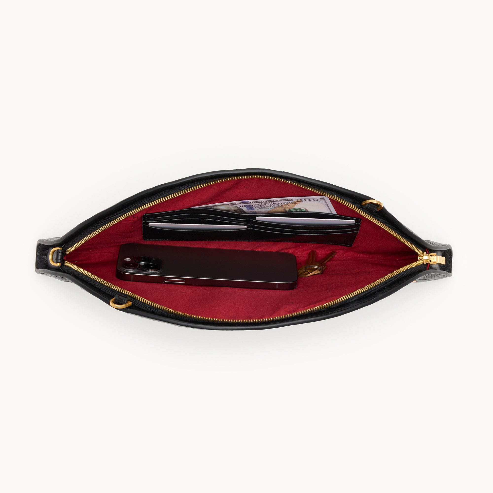 Hammitt Shelley Clutch black/brushed gold