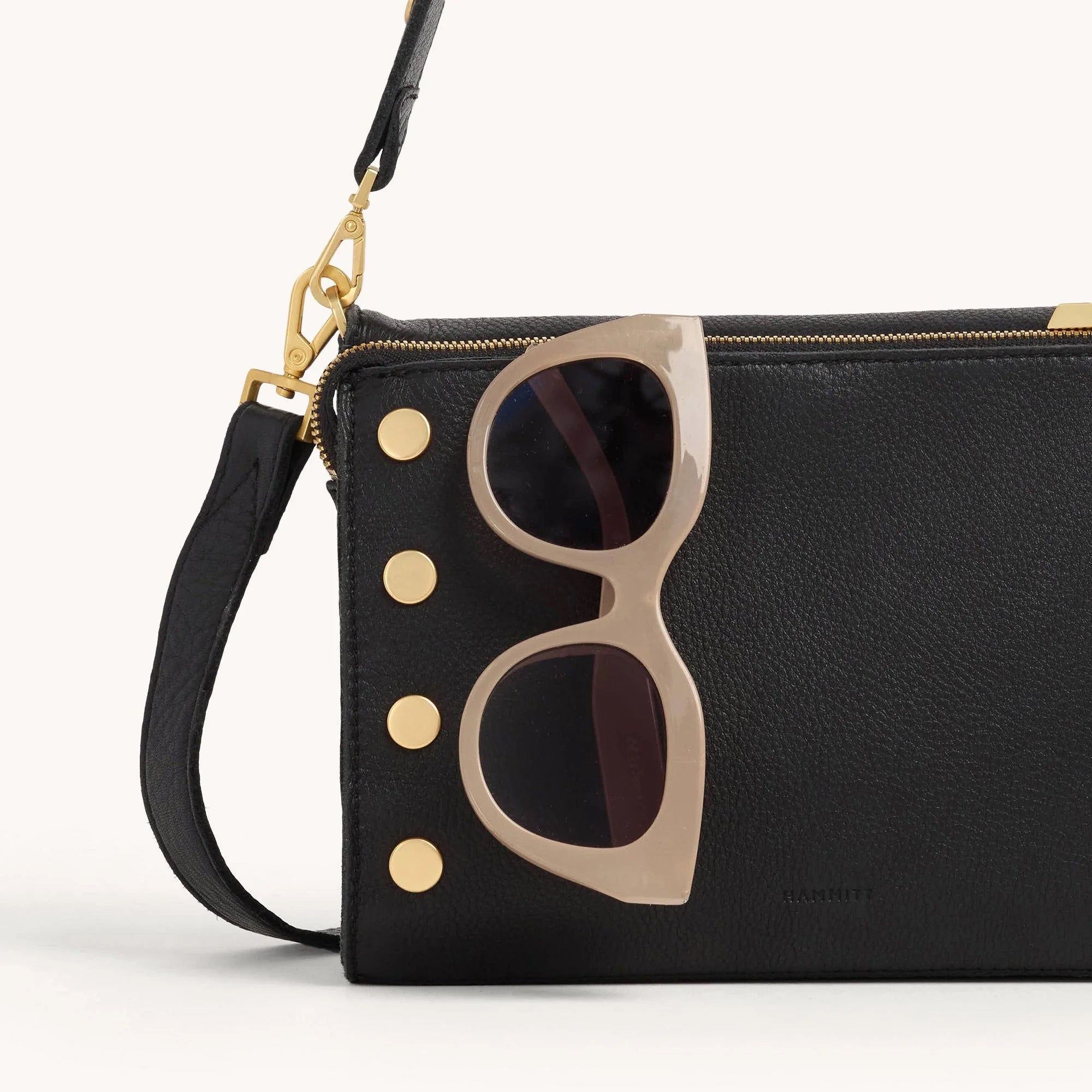 Hammitt Montana Clutch Sml black/brushed gold