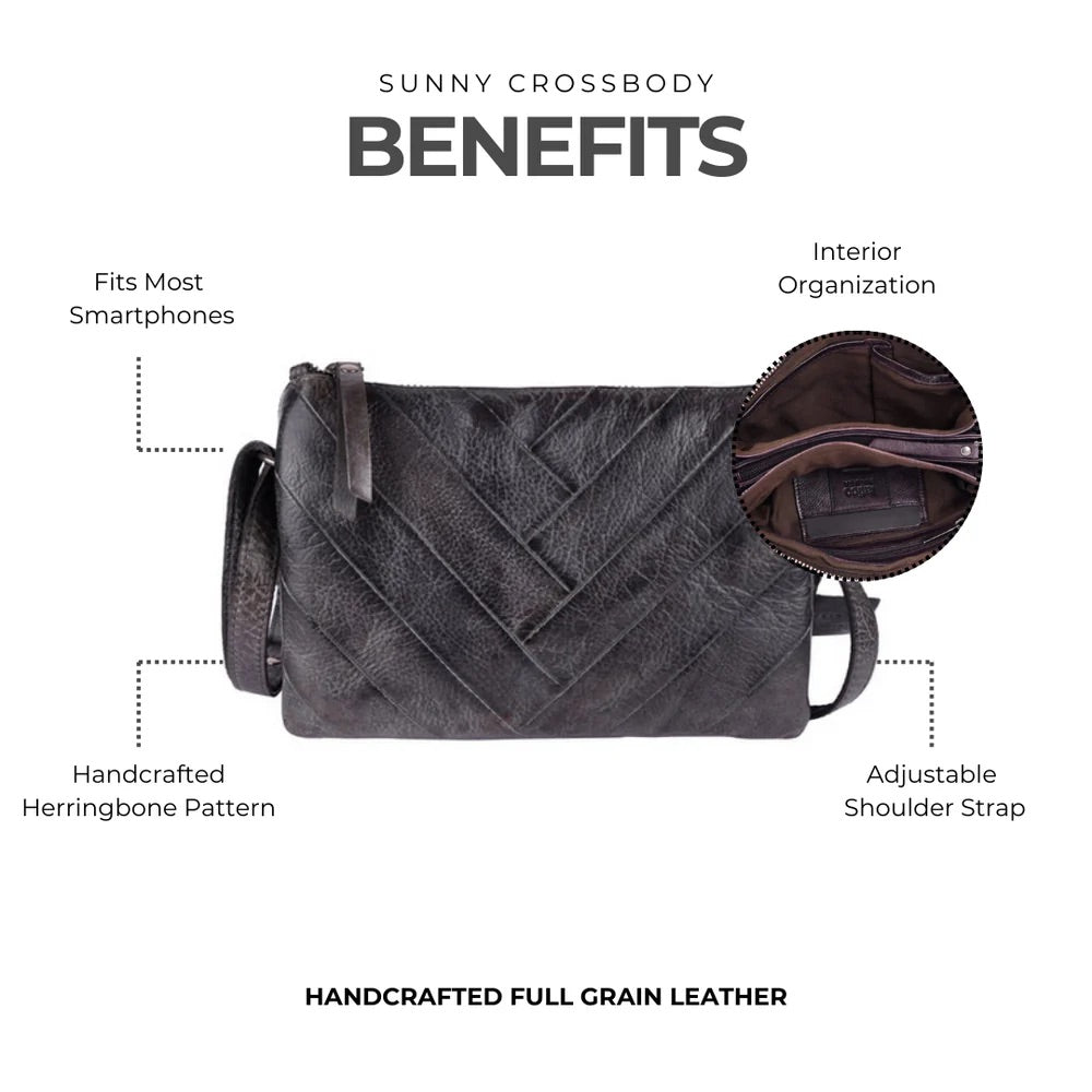 Latico Sunny Crossbody cognac leather