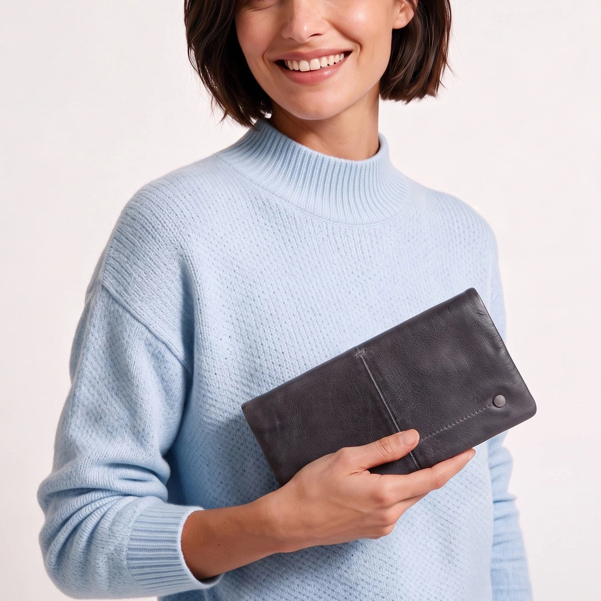 Latico Terry Wallet charcoal leather