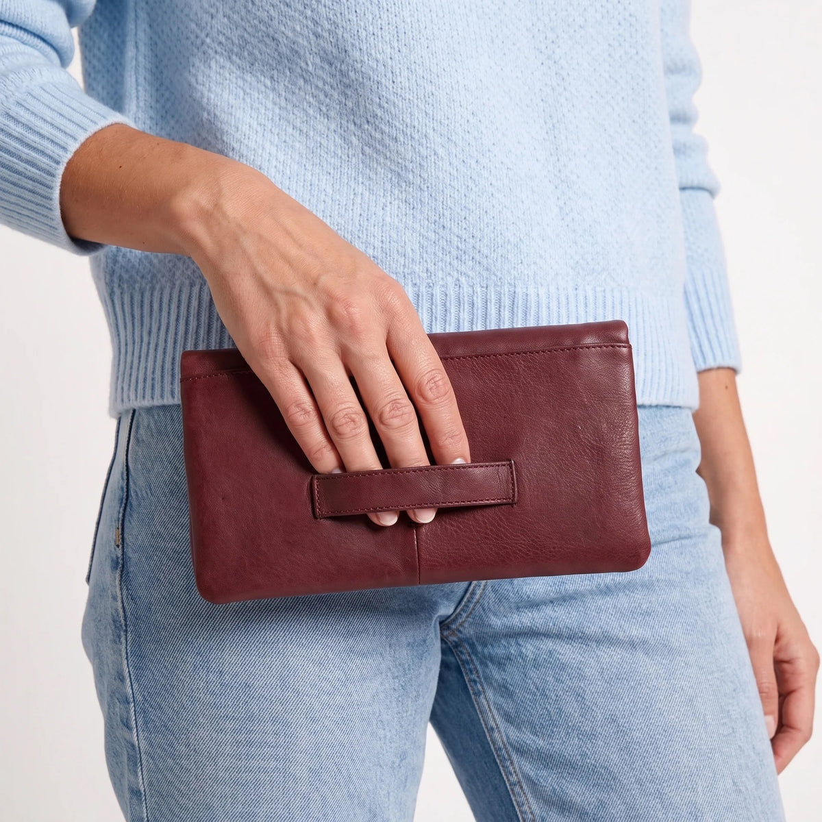 Latico Terry Wallet oxblood leather