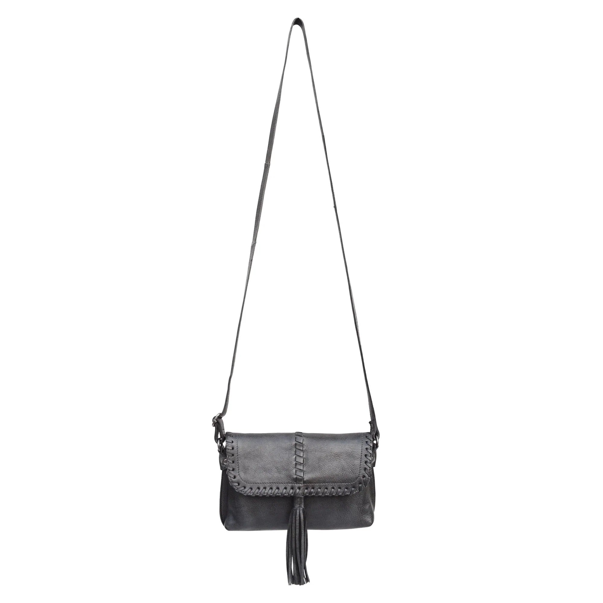 Latico Freya Crossbody charcoal leather