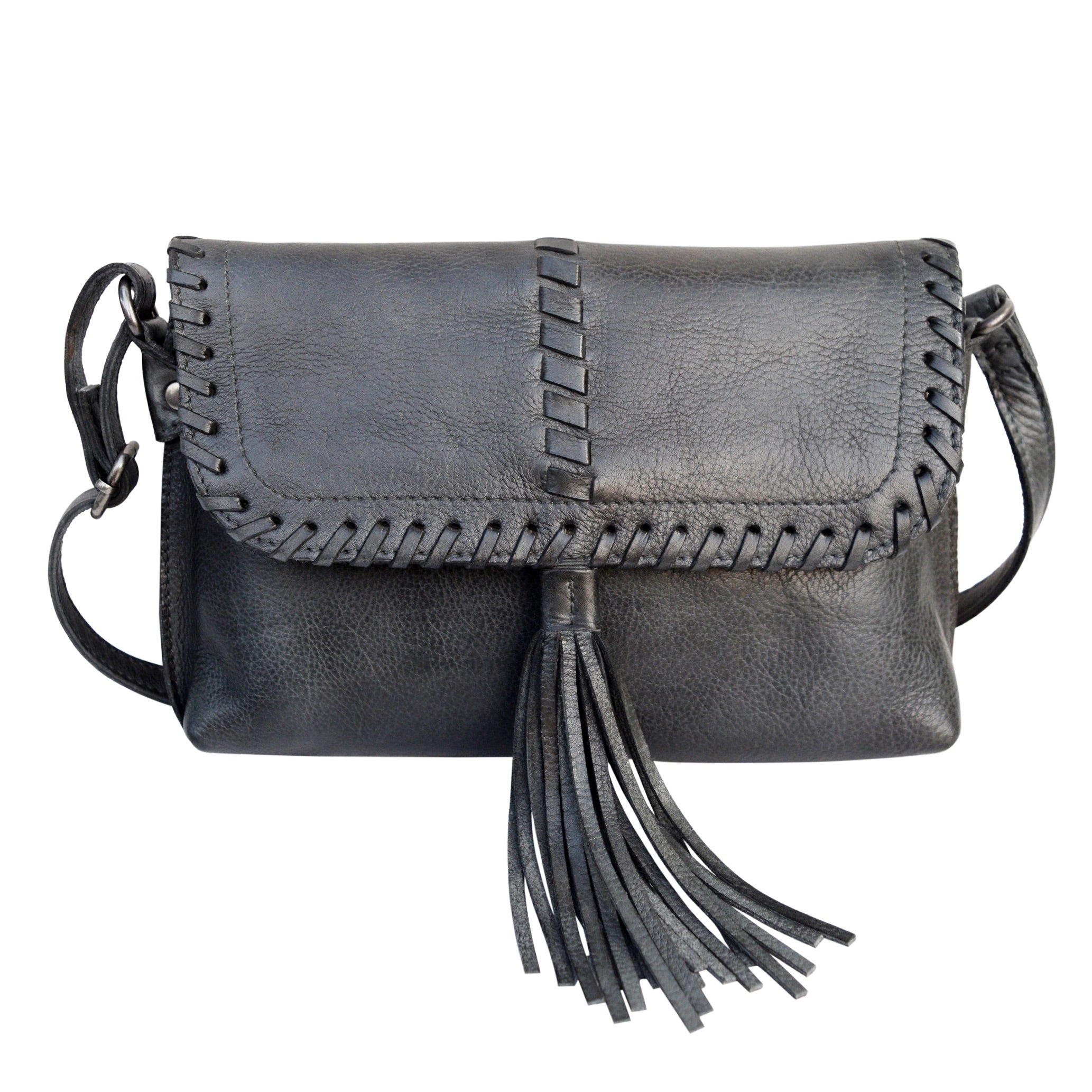 Latico Freya Crossbody charcoal leather
