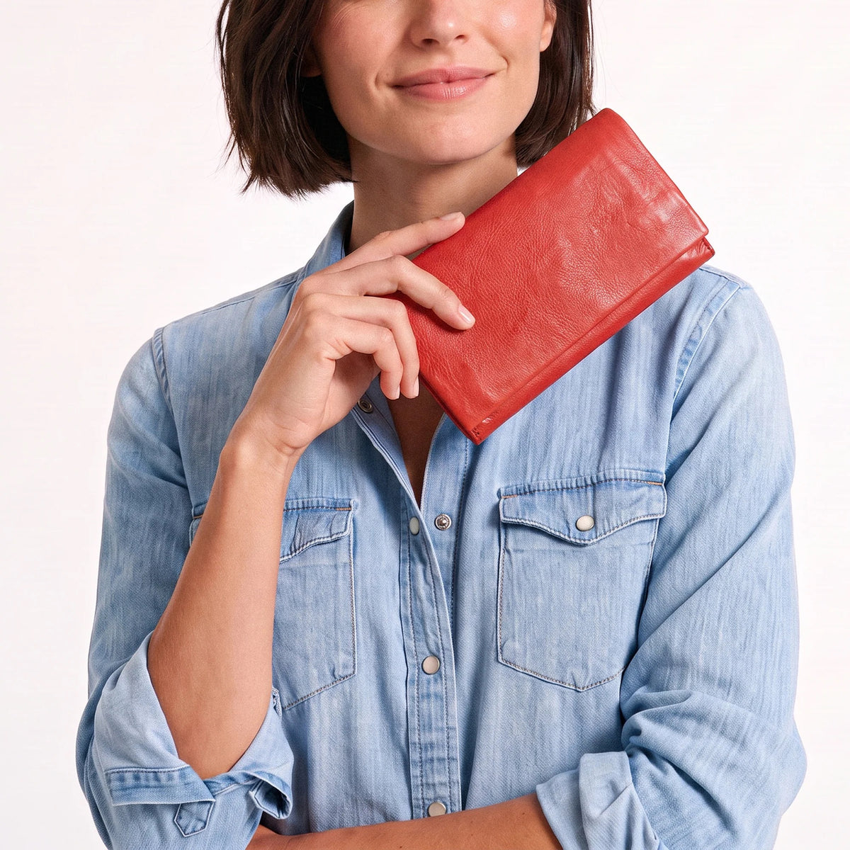 Latico Eloise Wallet red leather