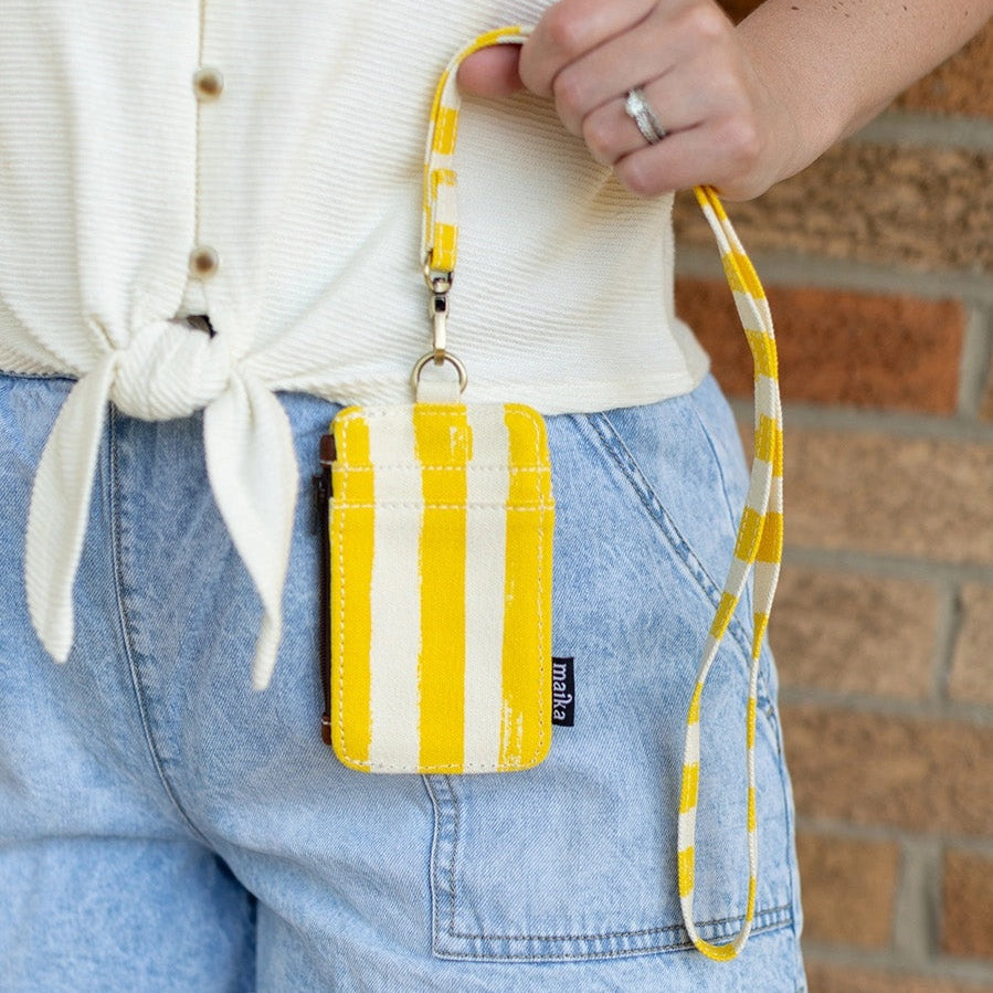 Maika Cardholder Wallet with Lanyard linea buttercup