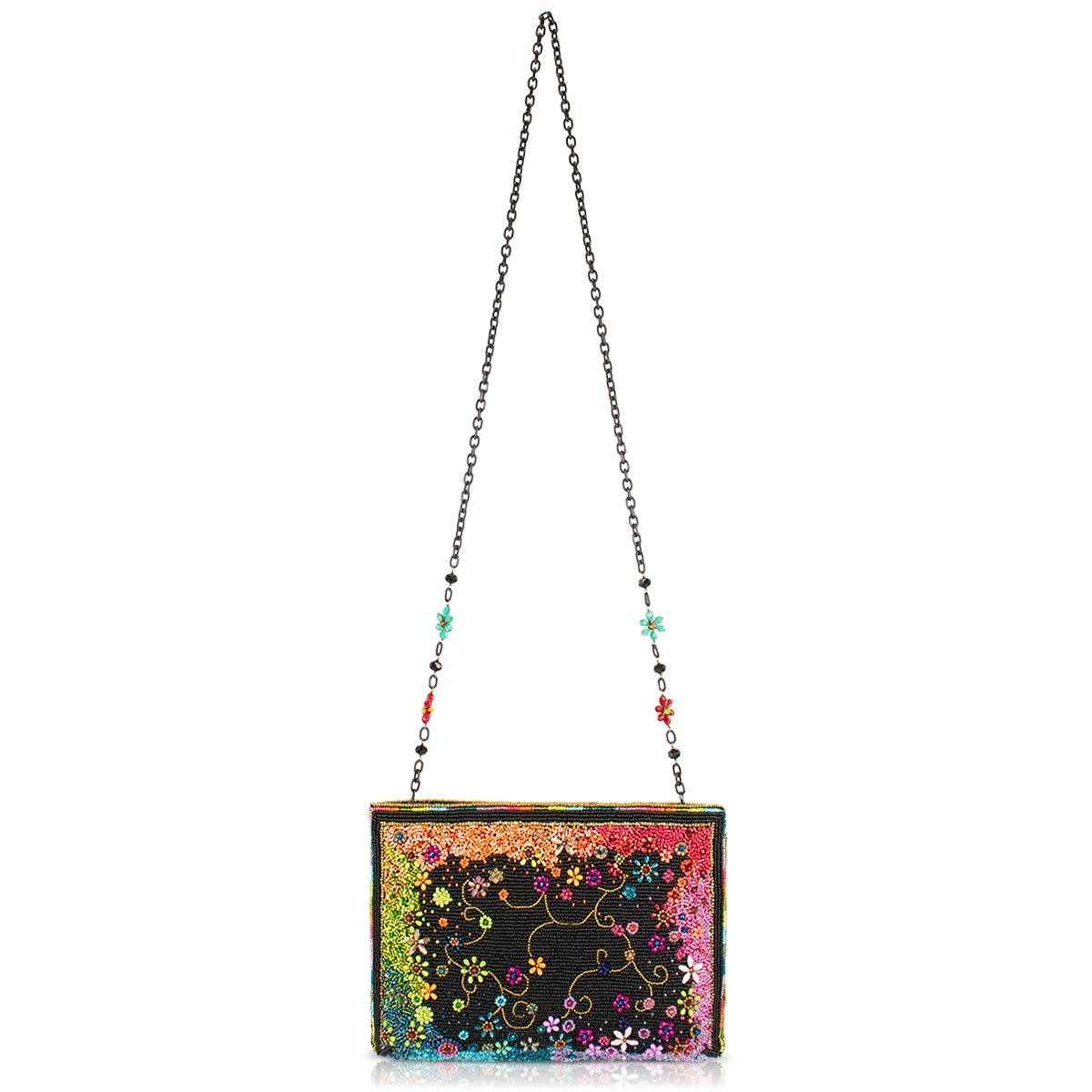 Mary Frances Color Chaos Rainbow Floral Crossbody Handbag