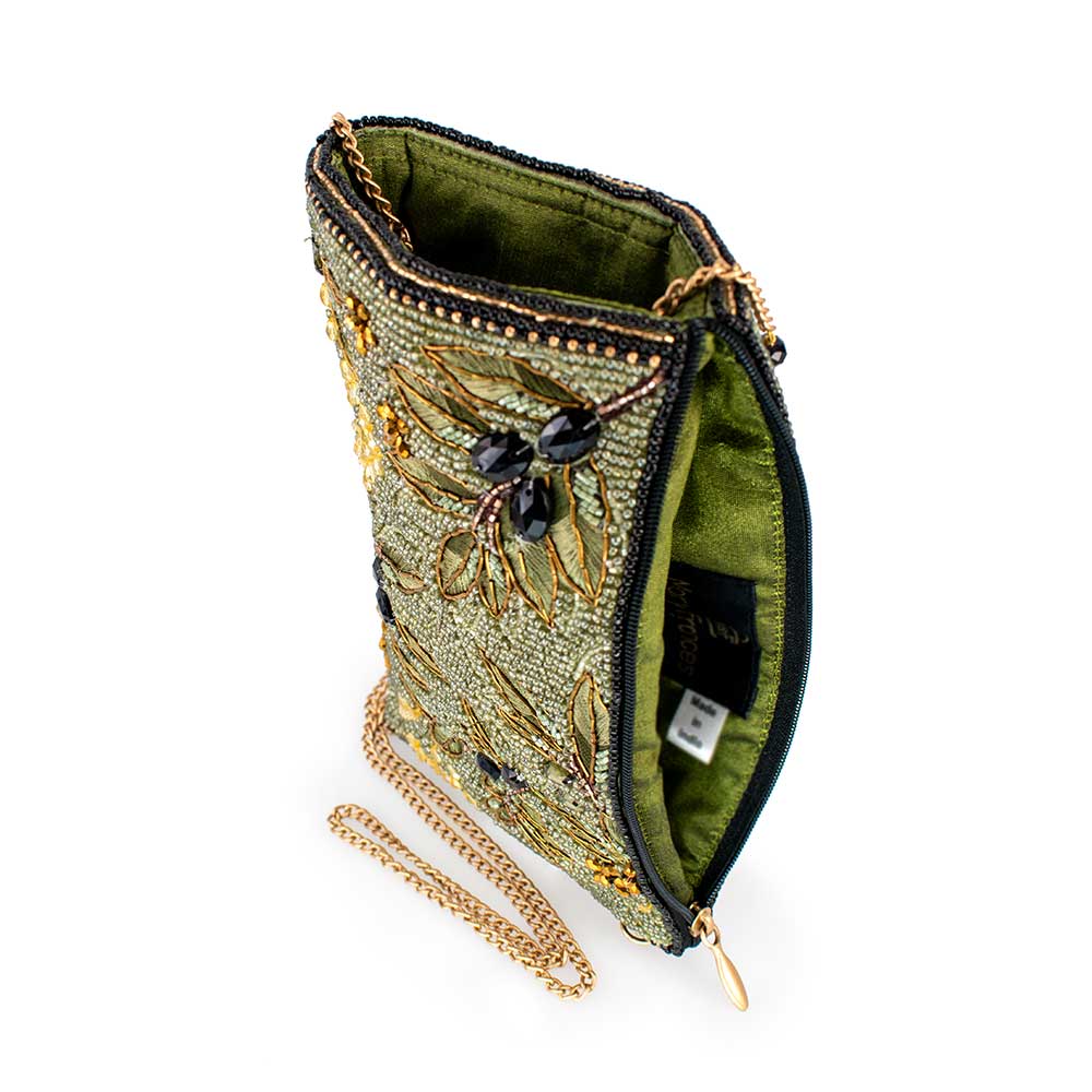 Mary Frances Olive Branch Crossbody Phone Bag