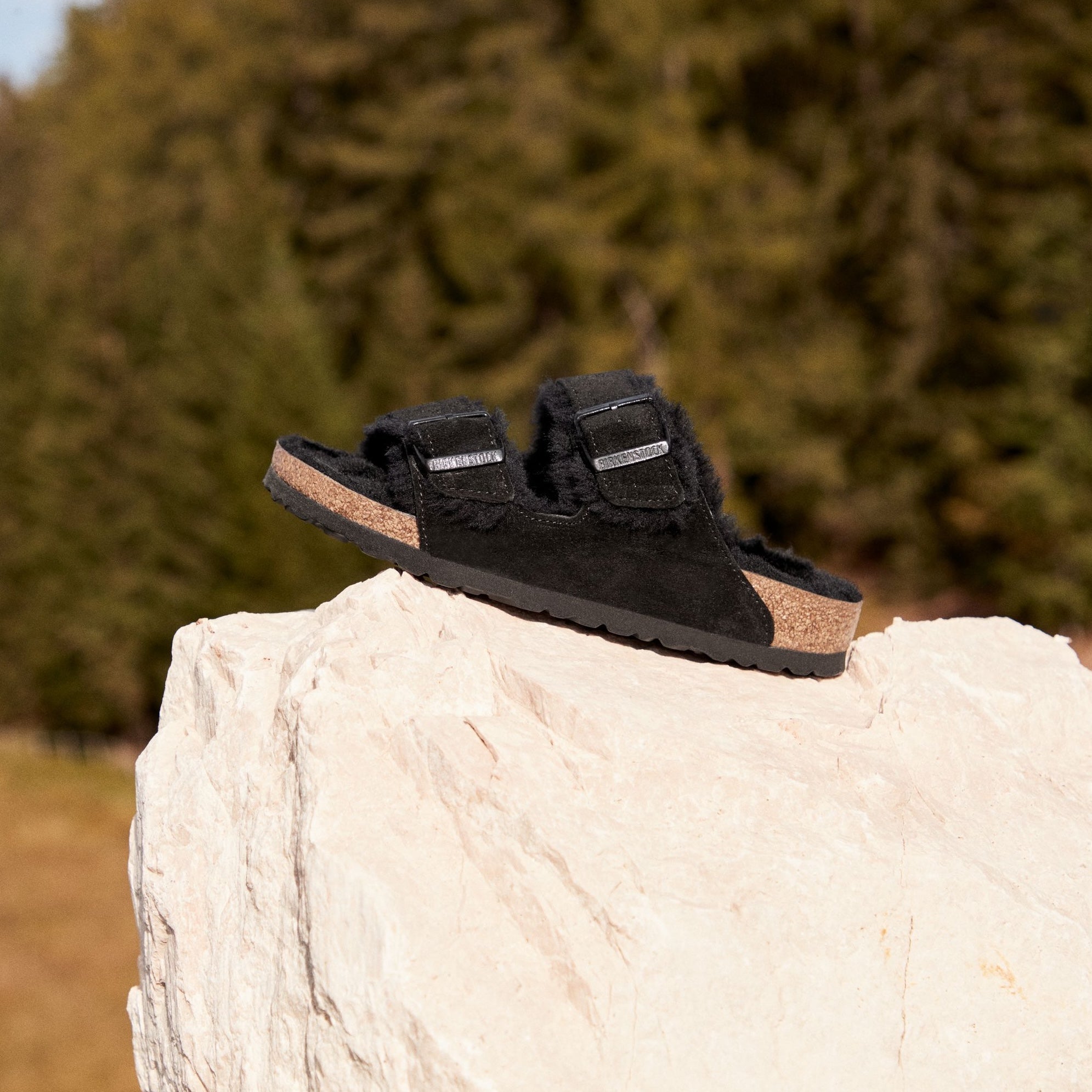 Birkenstock Arizona Shearling black suede/black shearling