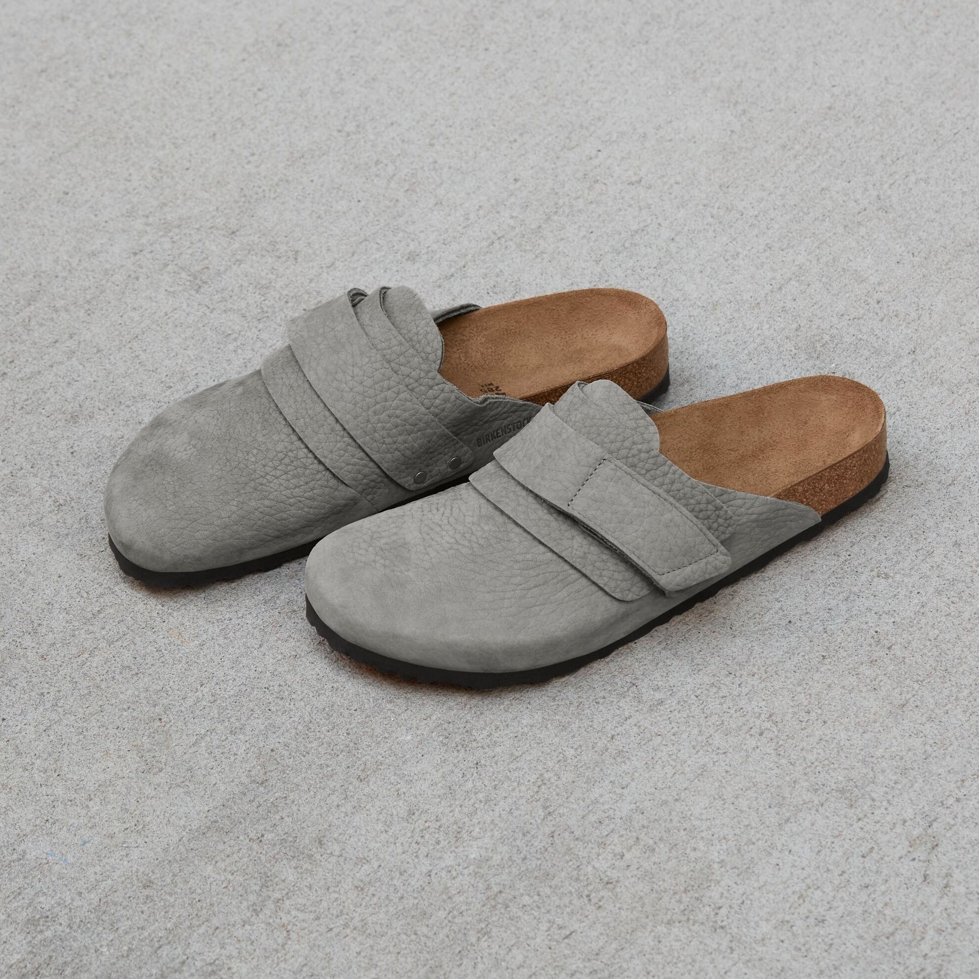 Birkenstock Nagoya desert buck whale gray nubuck