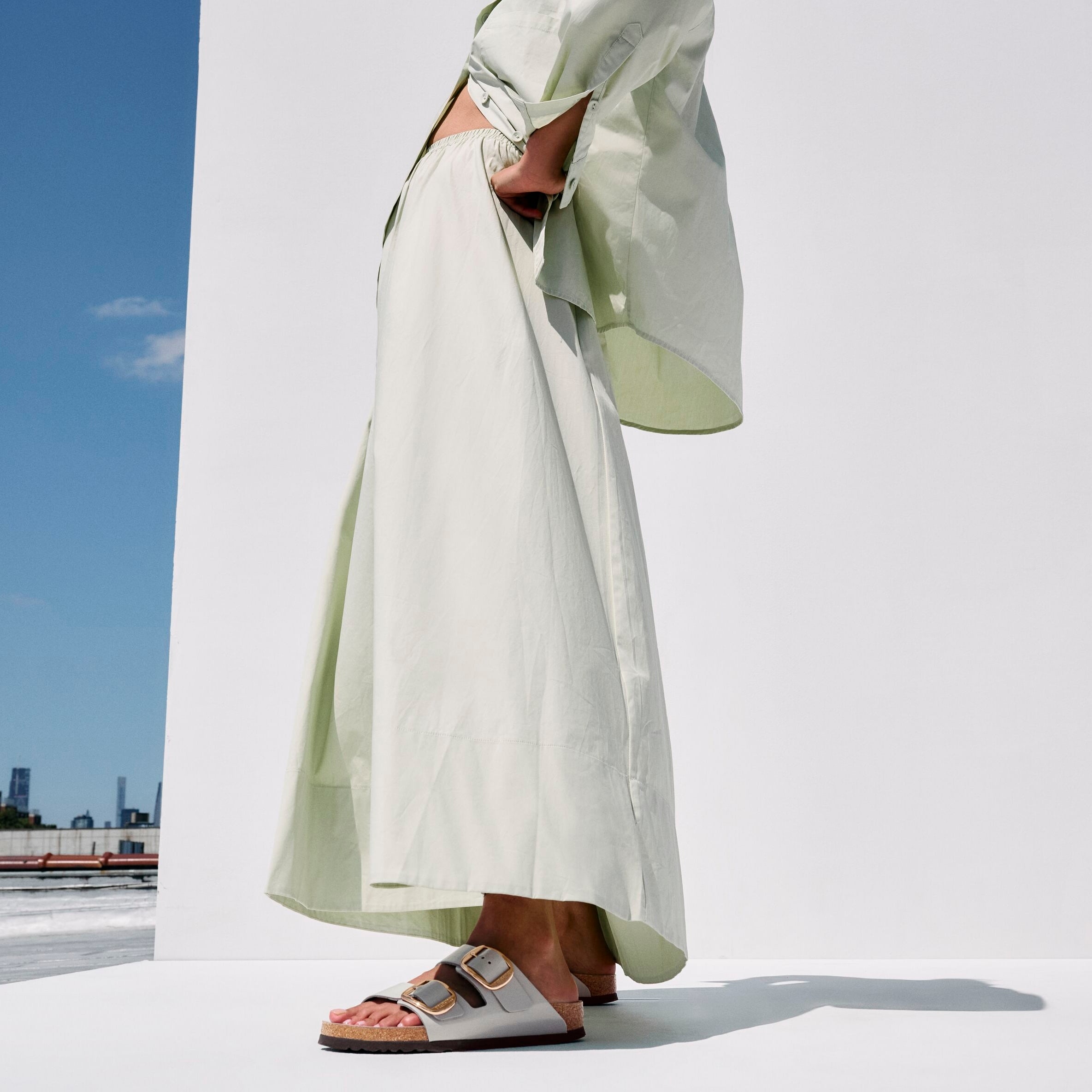 ユキ Uji Nubuck Leather High Shine Stone Coin | BIRKENSTOCK