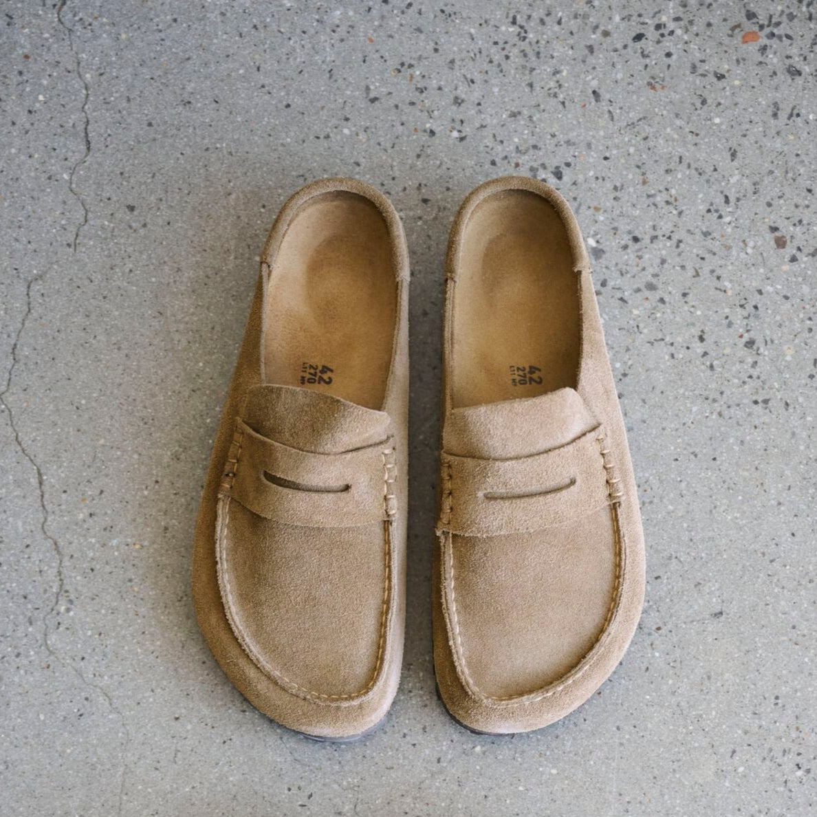 Birkenstock Naples Wrapped taupe suede