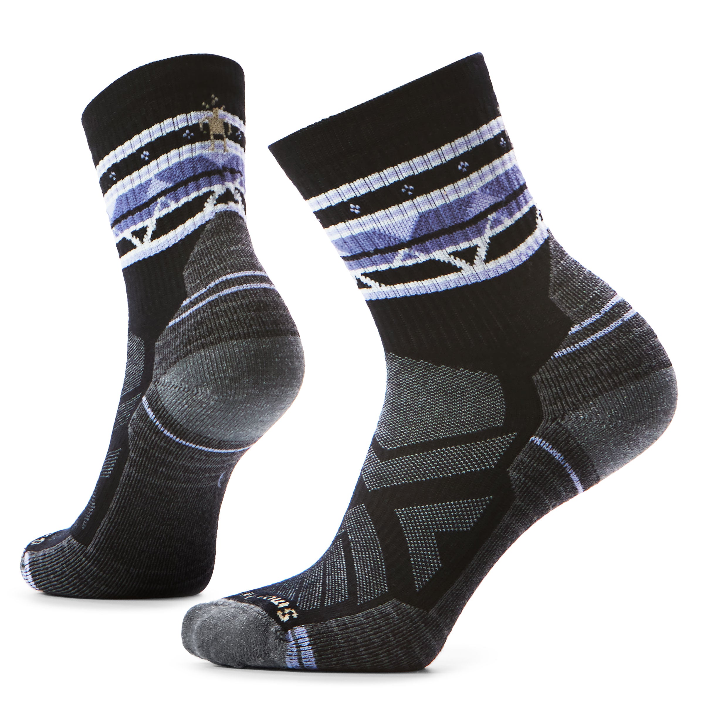 Smartwool Women's Hike Light Cushion Zig Zag Valley Mid Crew black