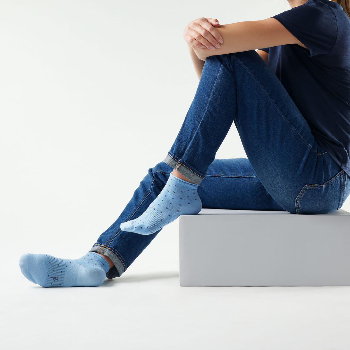 Smartwool Women's Everyday Classic Dot Ankle Socks serene blue