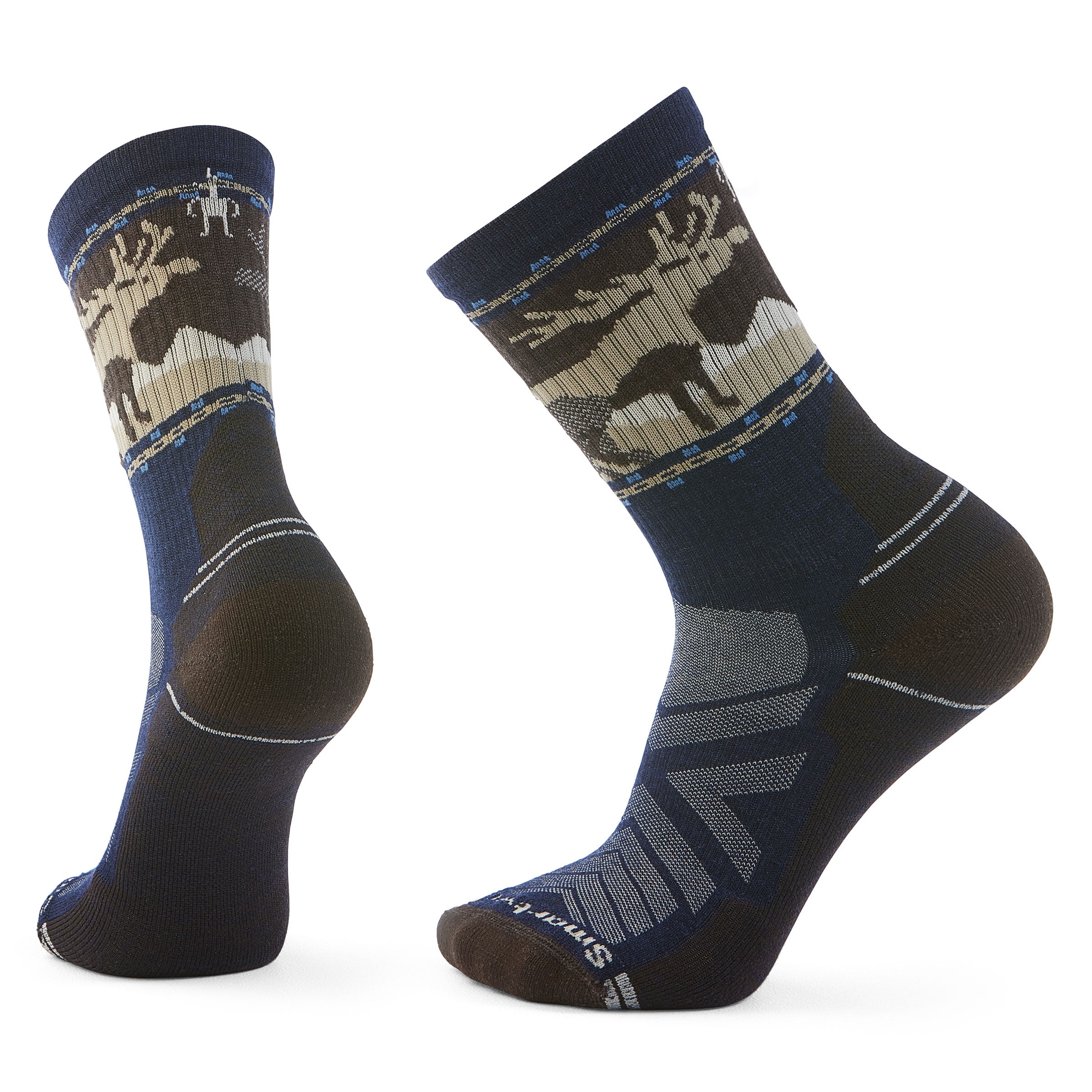 Smartwool Hike Light Cushion Mountain Moose Crew deep navy