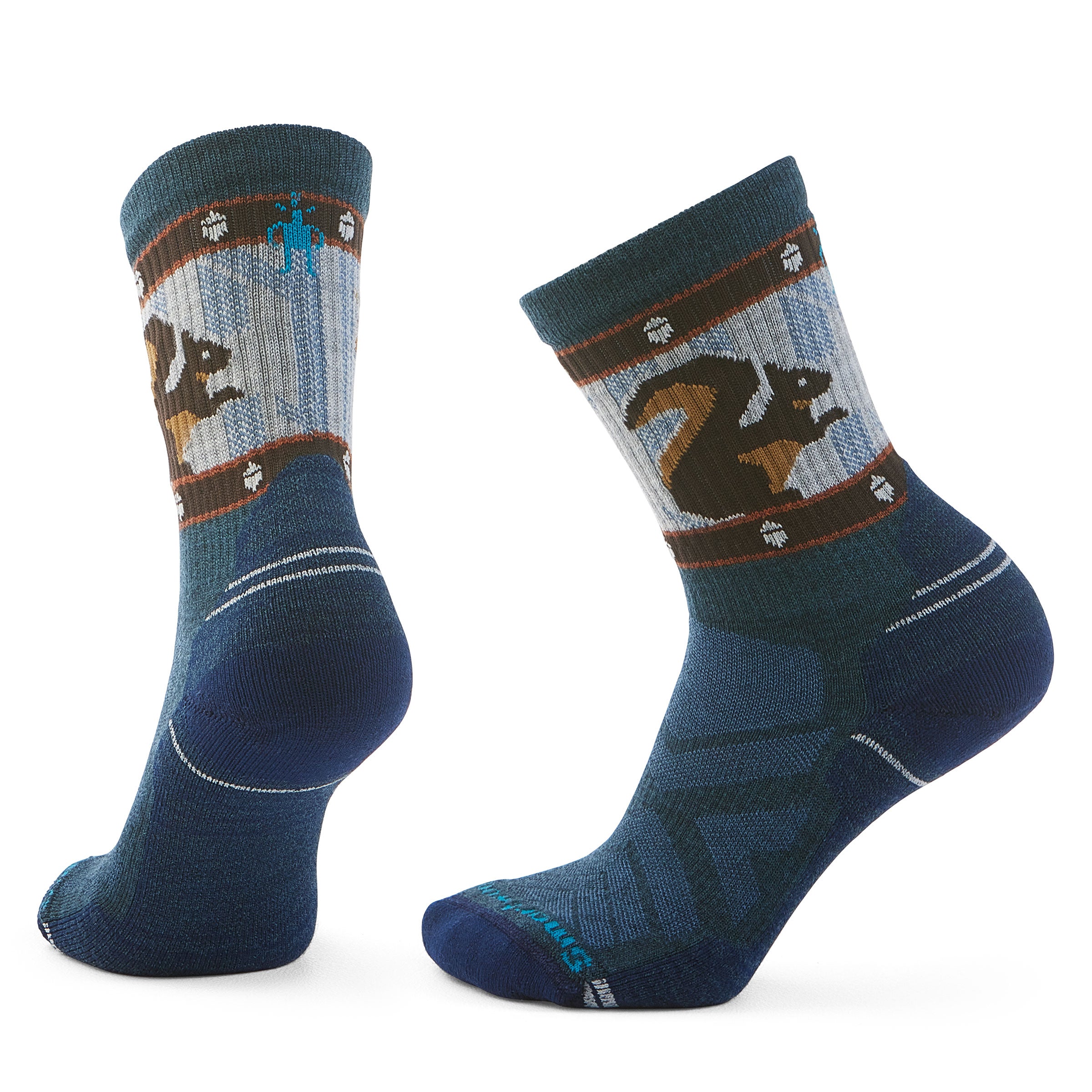 Smartwool Women's Hike Light Cushion Squirrely Crew twilight blue