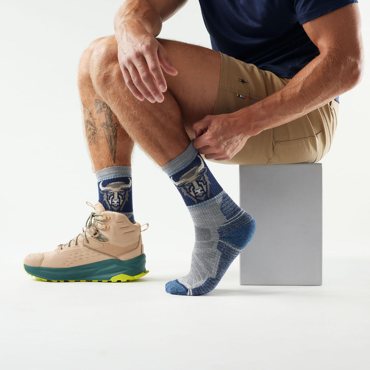 Smartwool Hike Light Cushion Bison Crew light gray