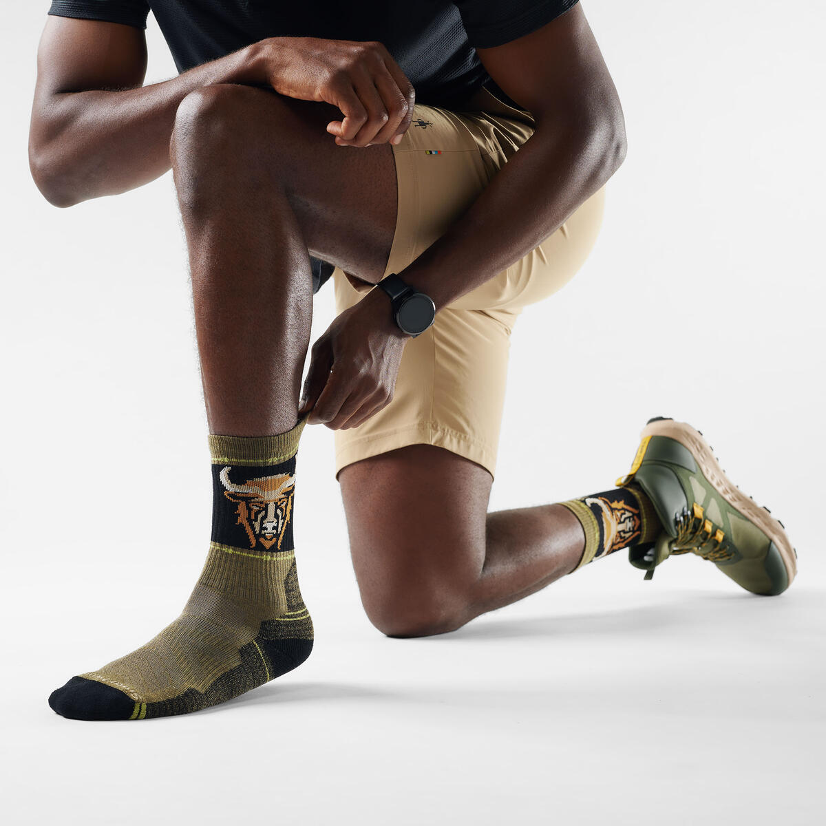 Smartwool Hike Light Cushion Bison Crew winter moss