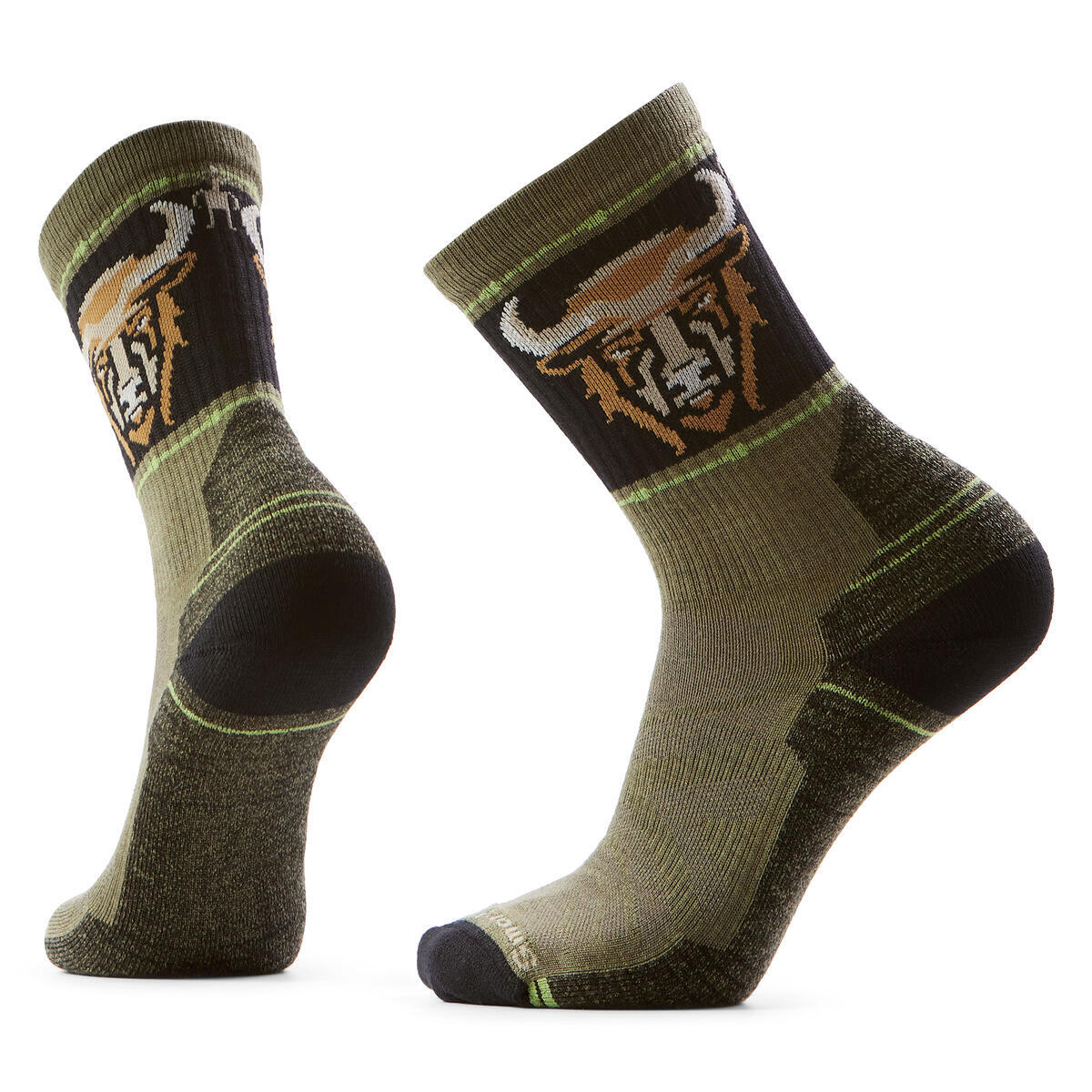 Smartwool Hike Light Cushion Bison Crew winter moss