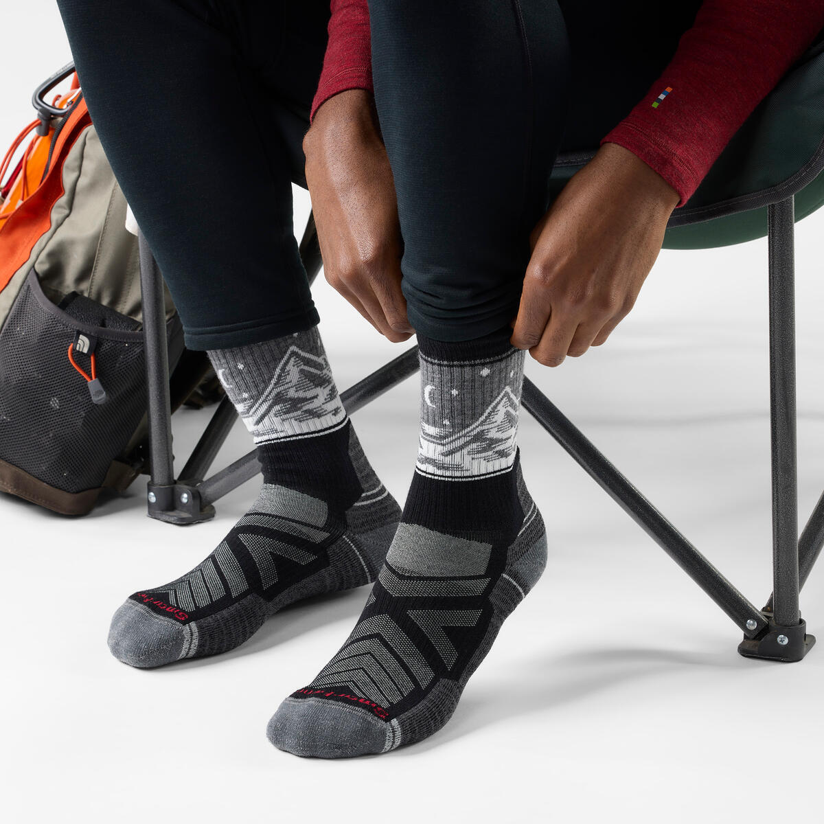 Smartwool Hike Light Cushion Valley View Crew black