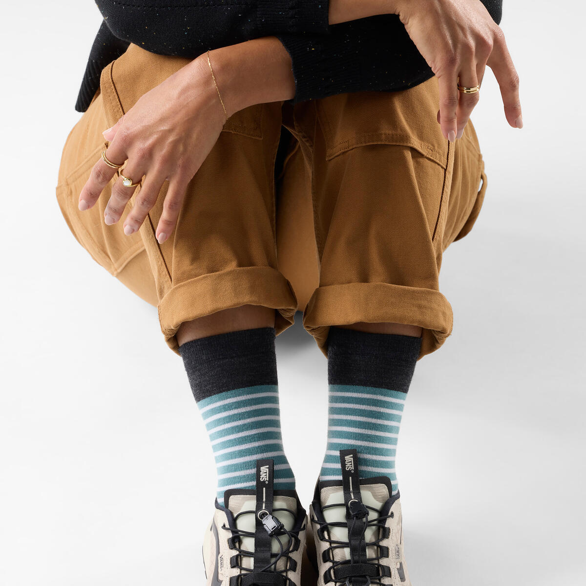 Smartwool Women's Everyday Pin Stripe Crew dusty teal