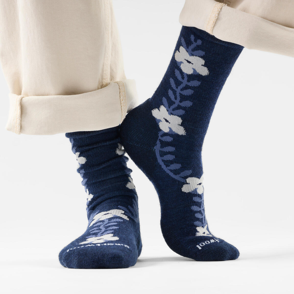 Smartwool Women's Everyday Targeted Cushion Garden Vine Crew deep navy