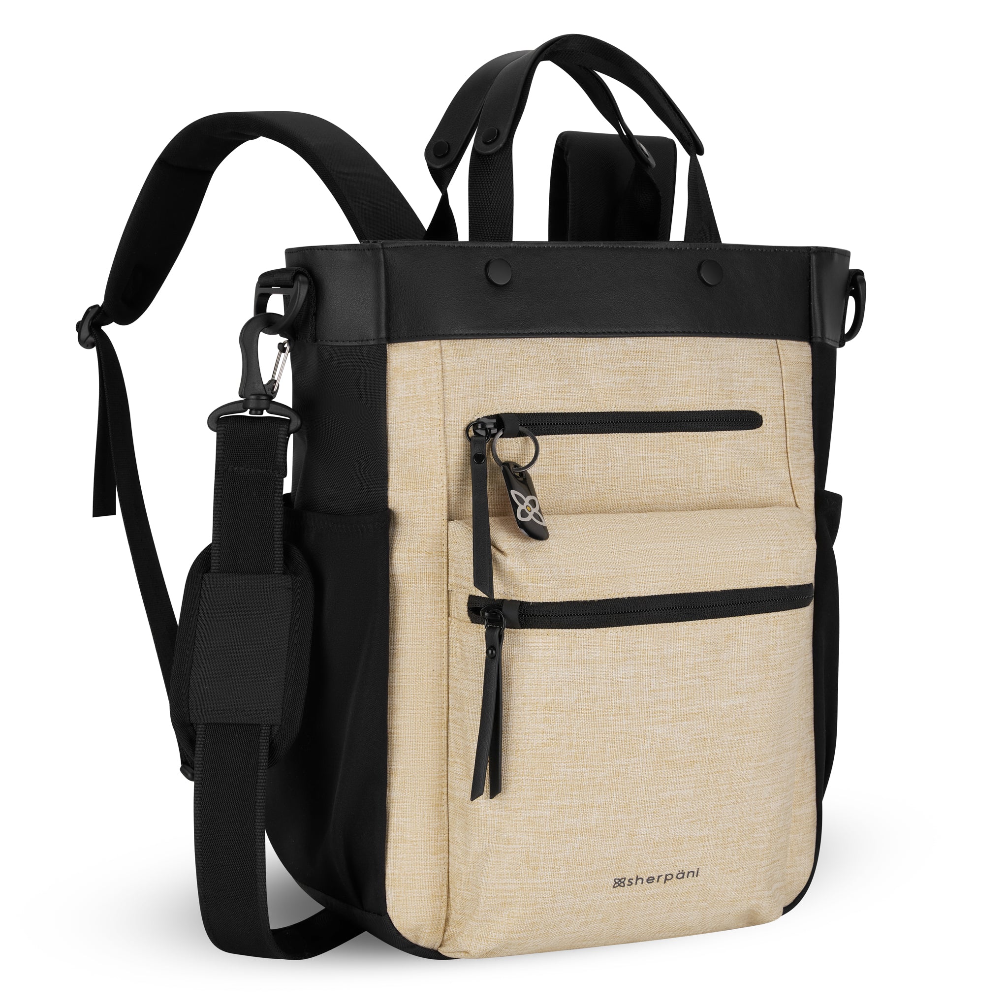 Sherpani Soleil AT Travel Backpack/Crossbody/Tote Bag straw