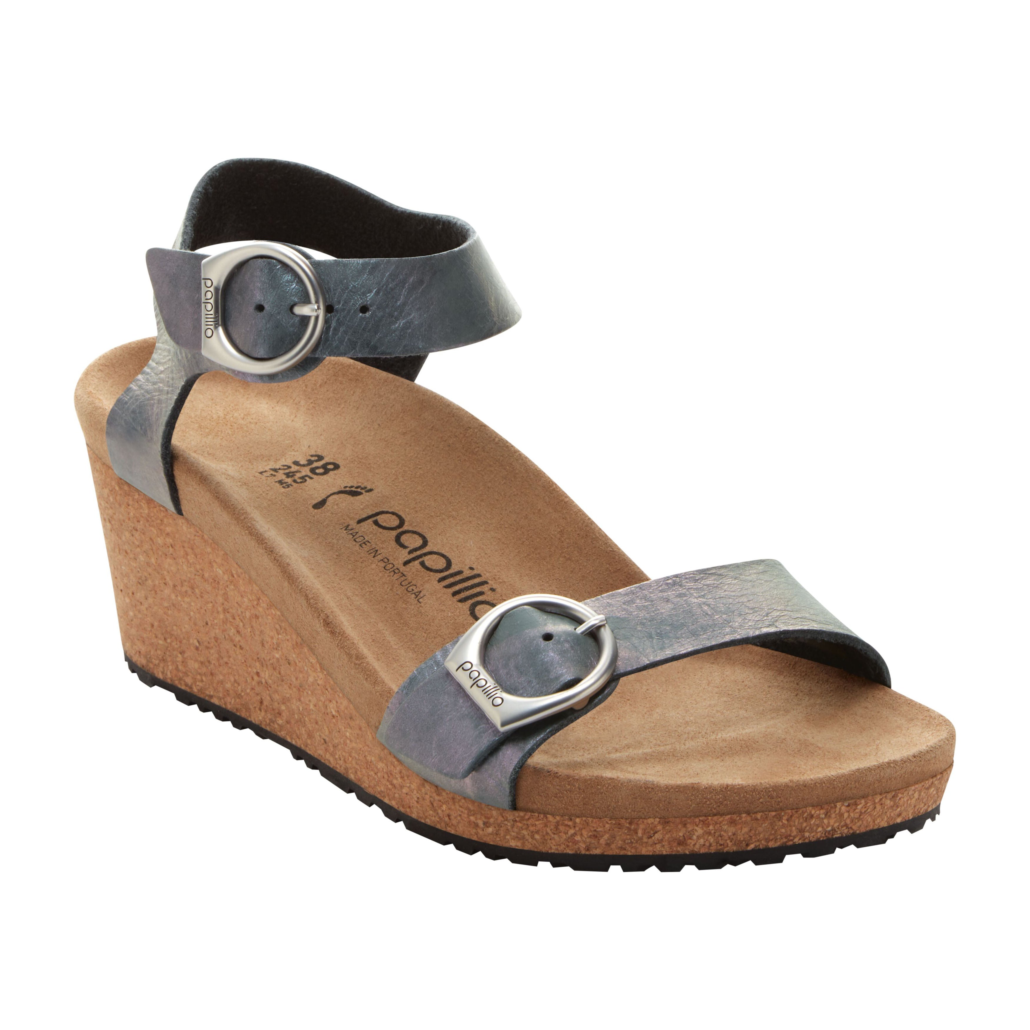 Papillio Soley metallic black nubuck by Birkenstock