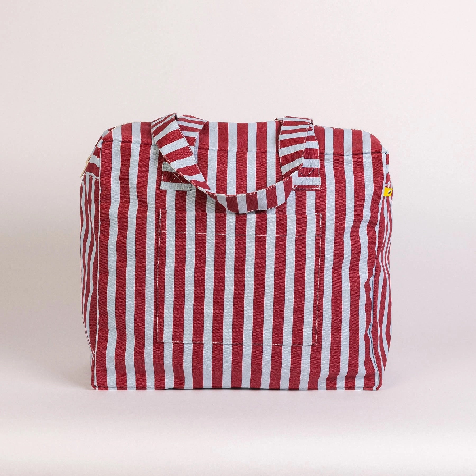 Fluf Daytrip Tote awning stripe chili pepper