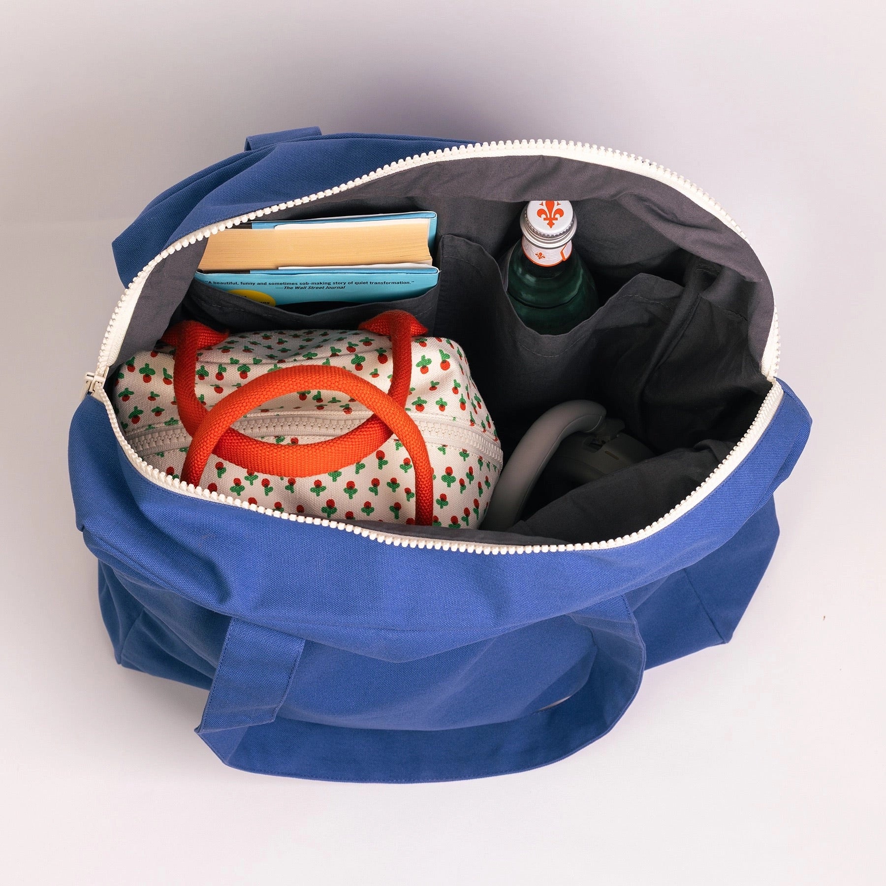 Fluf Daytrip Tote awning stripe chili pepper