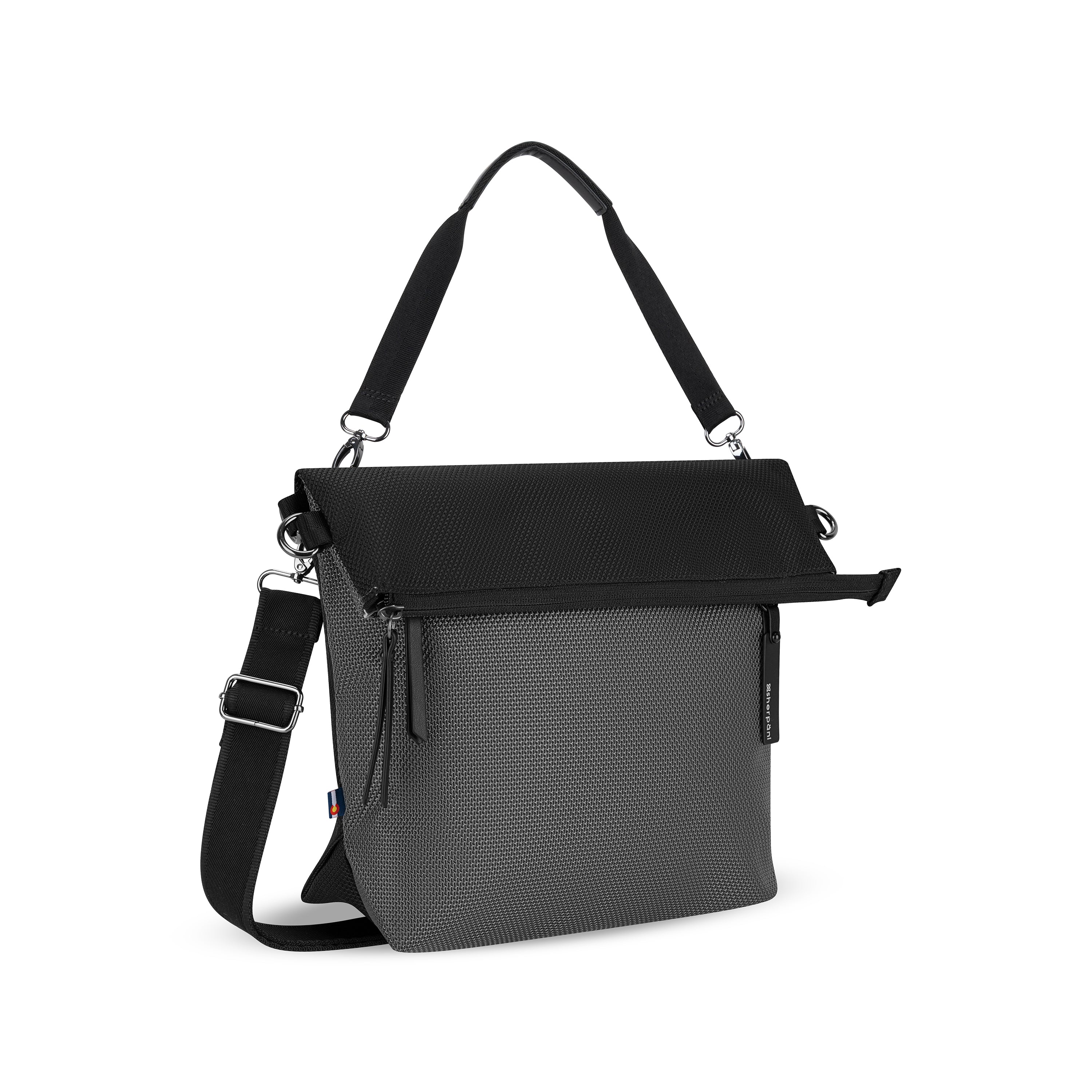 Sherpani Vale AT Reversible Travel Crossbody granite