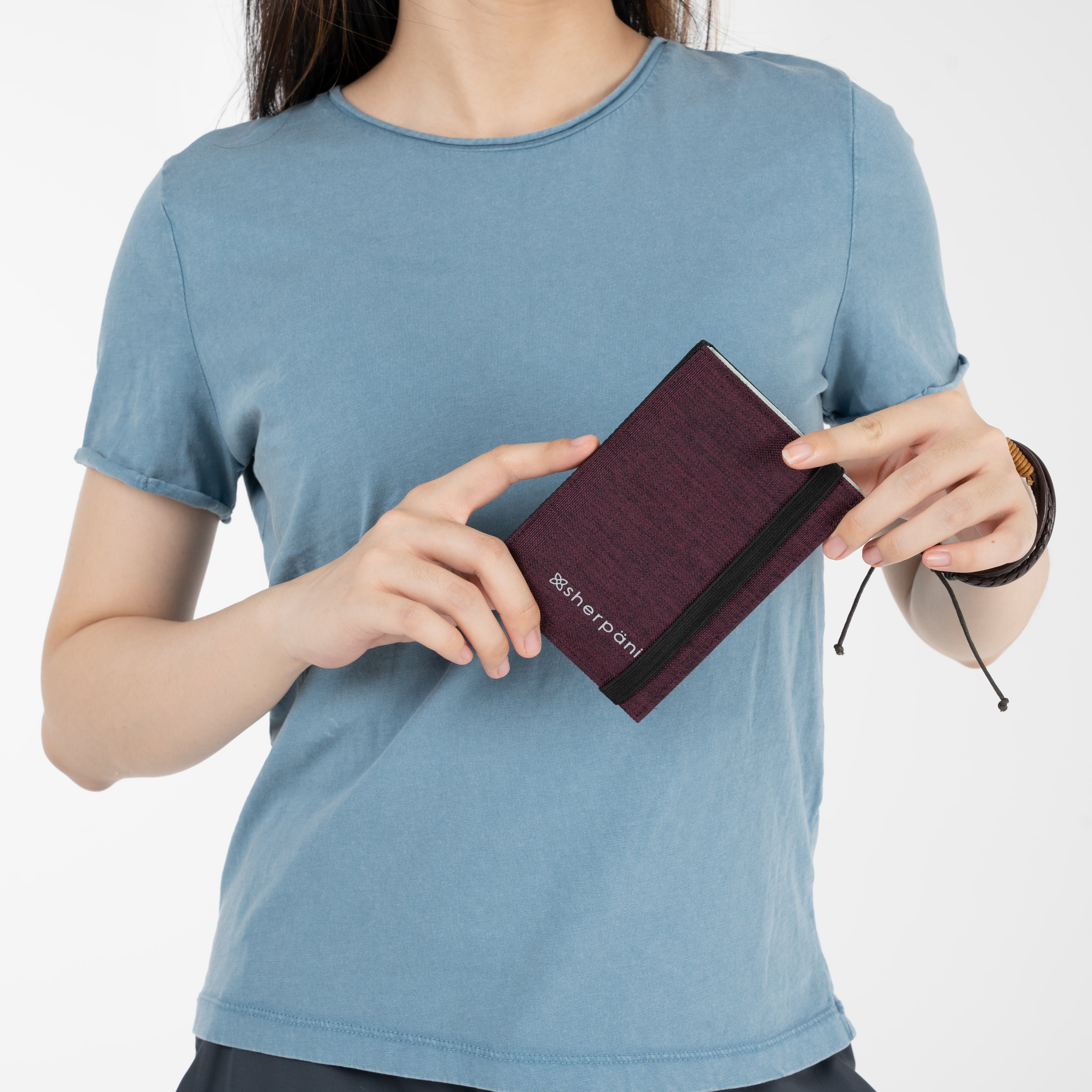 Sherpani Vienna AT Travel Passport Wallet merlot