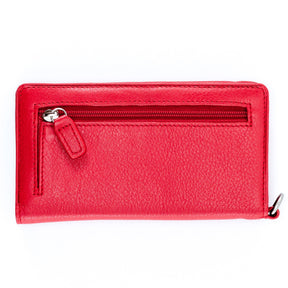 SVEN Style No. W51 Wristlet/Cell Phone Wallet red leather