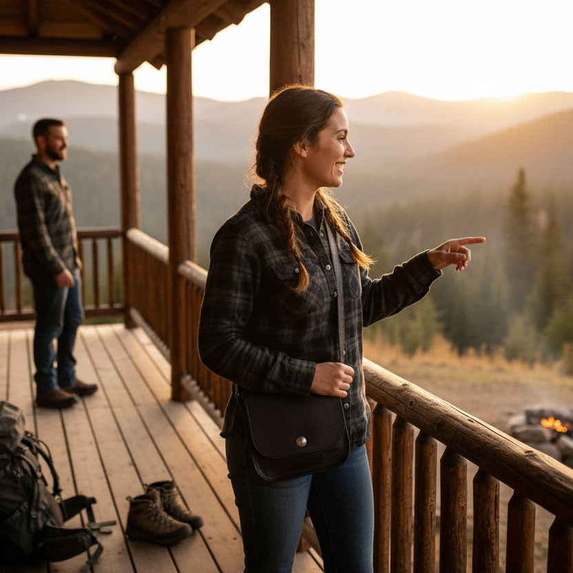 Buffalo Billfold Company Bisonette Purse black leather