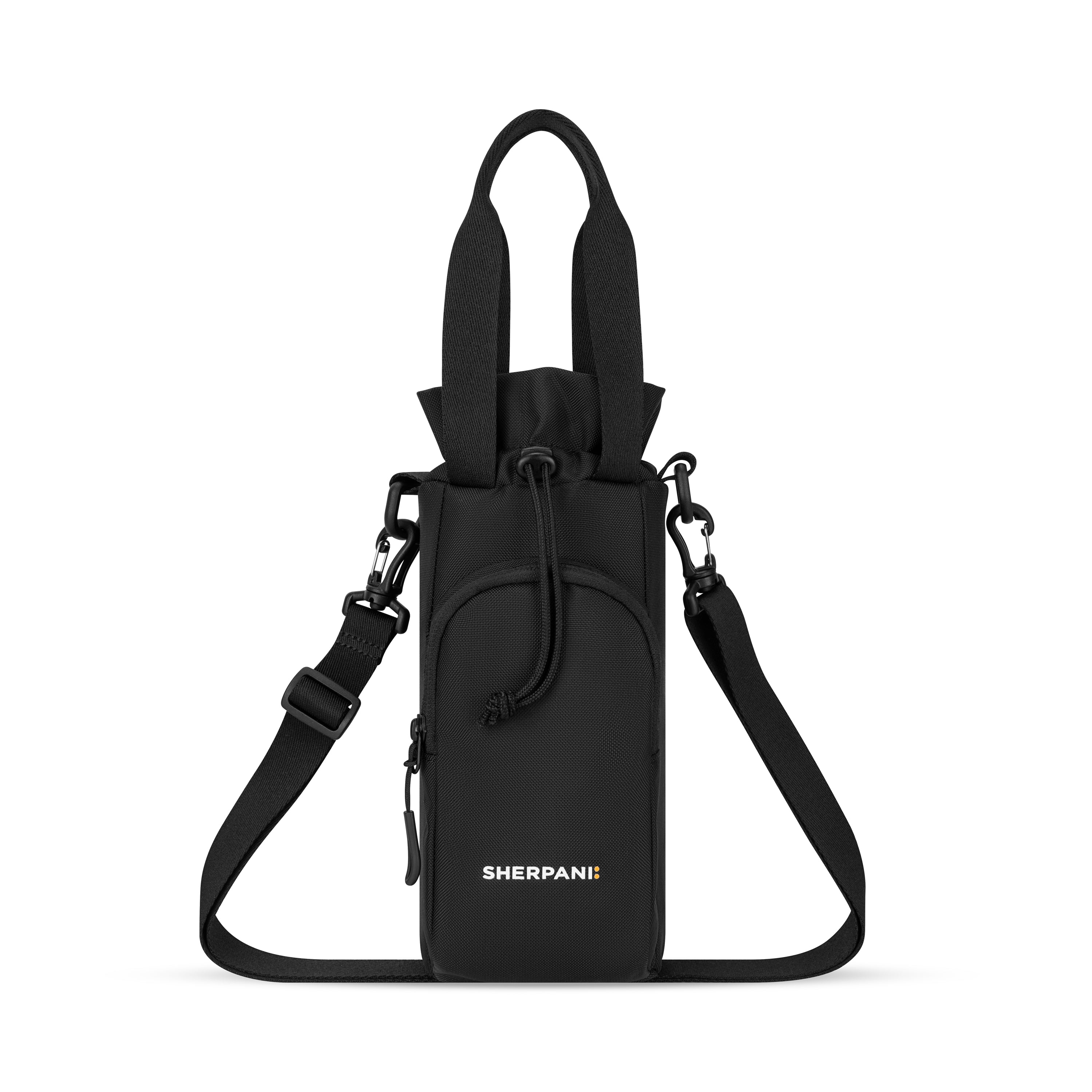 Sherpani Izzie Water Bottle Crossbody raven black