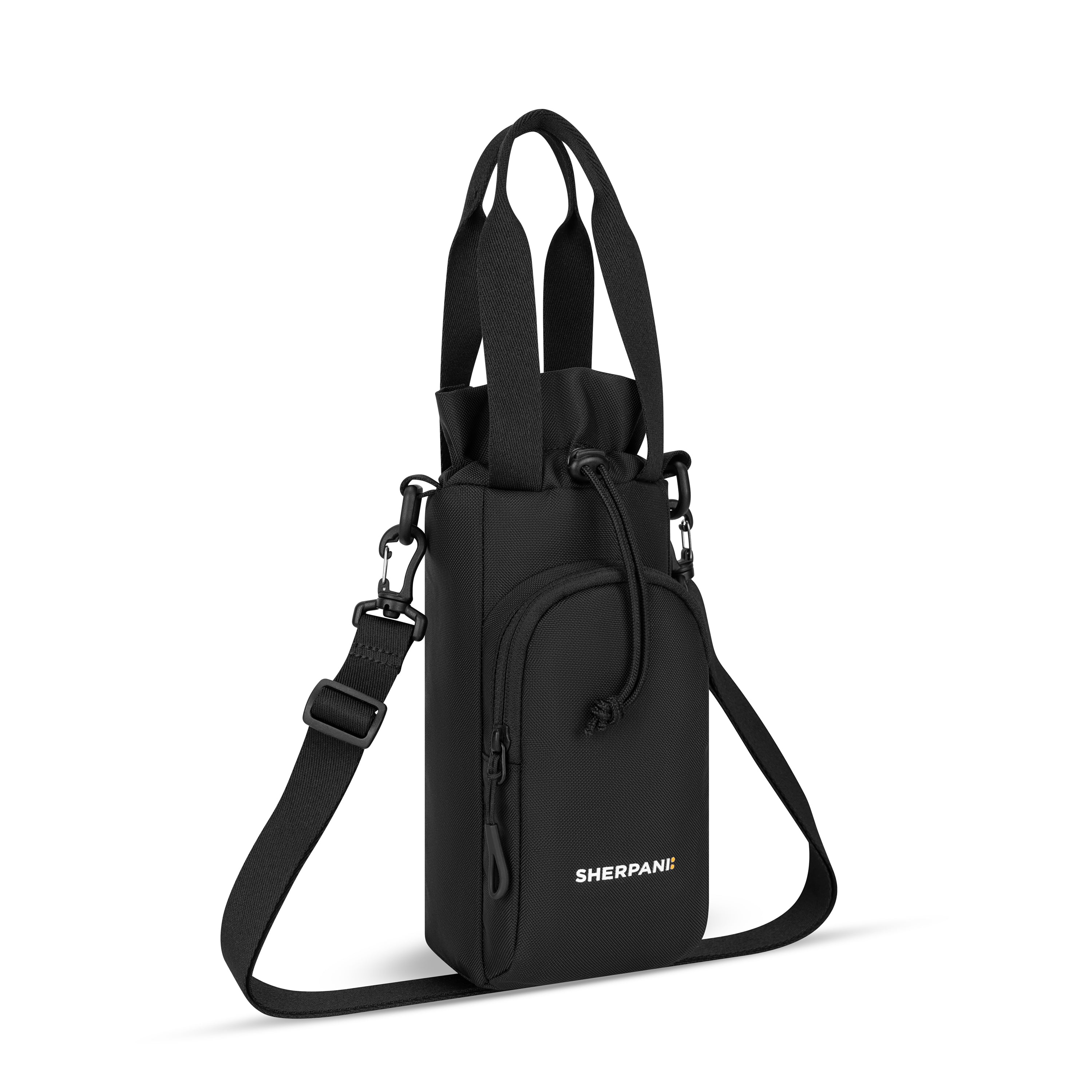 Sherpani Izzie Water Bottle Crossbody raven black