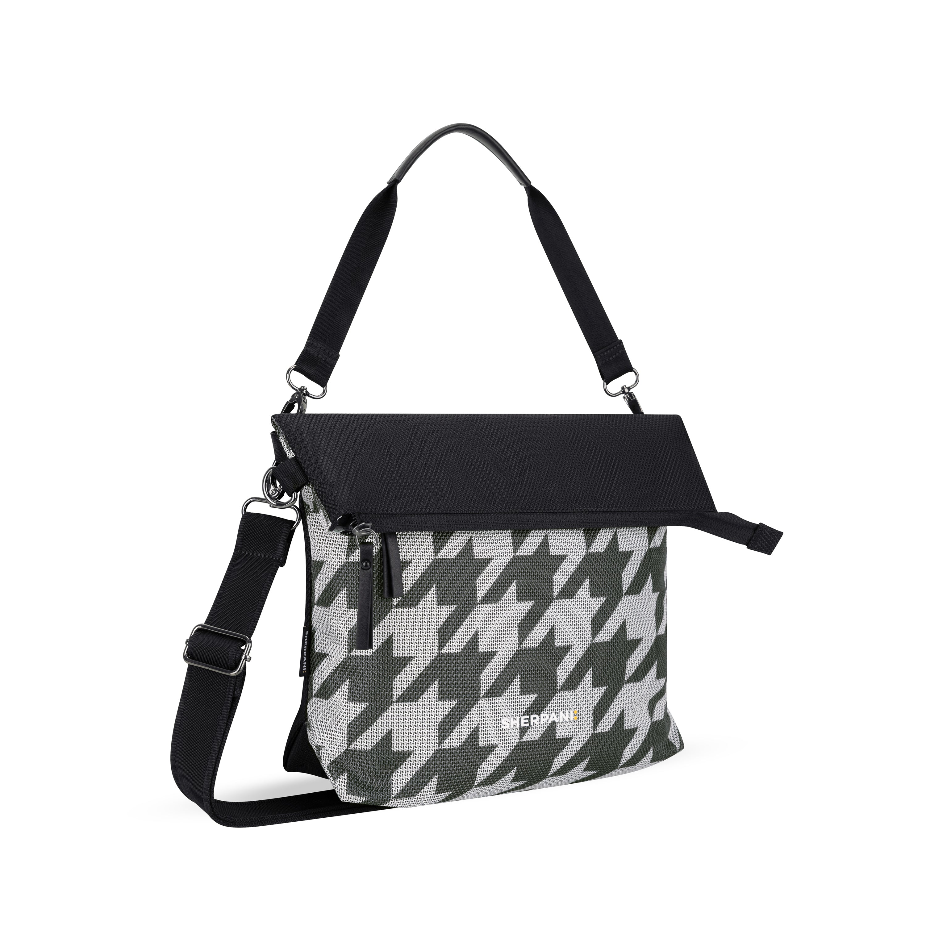 Sherpani Vale AT Reversible Travel Crossbody houndstooth