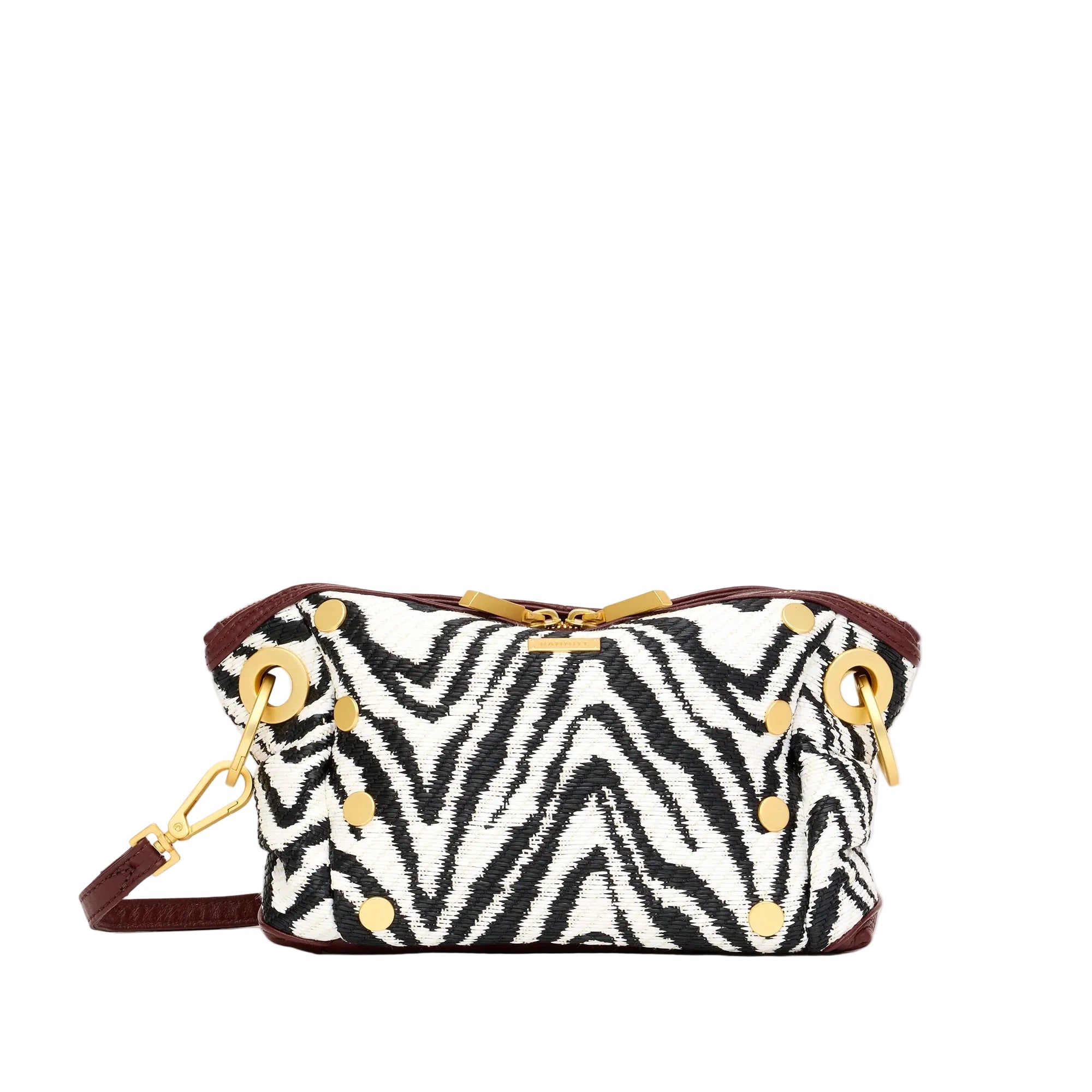 Hammitt Daniel Crossbody Clutch Sml zebra/brushed gold