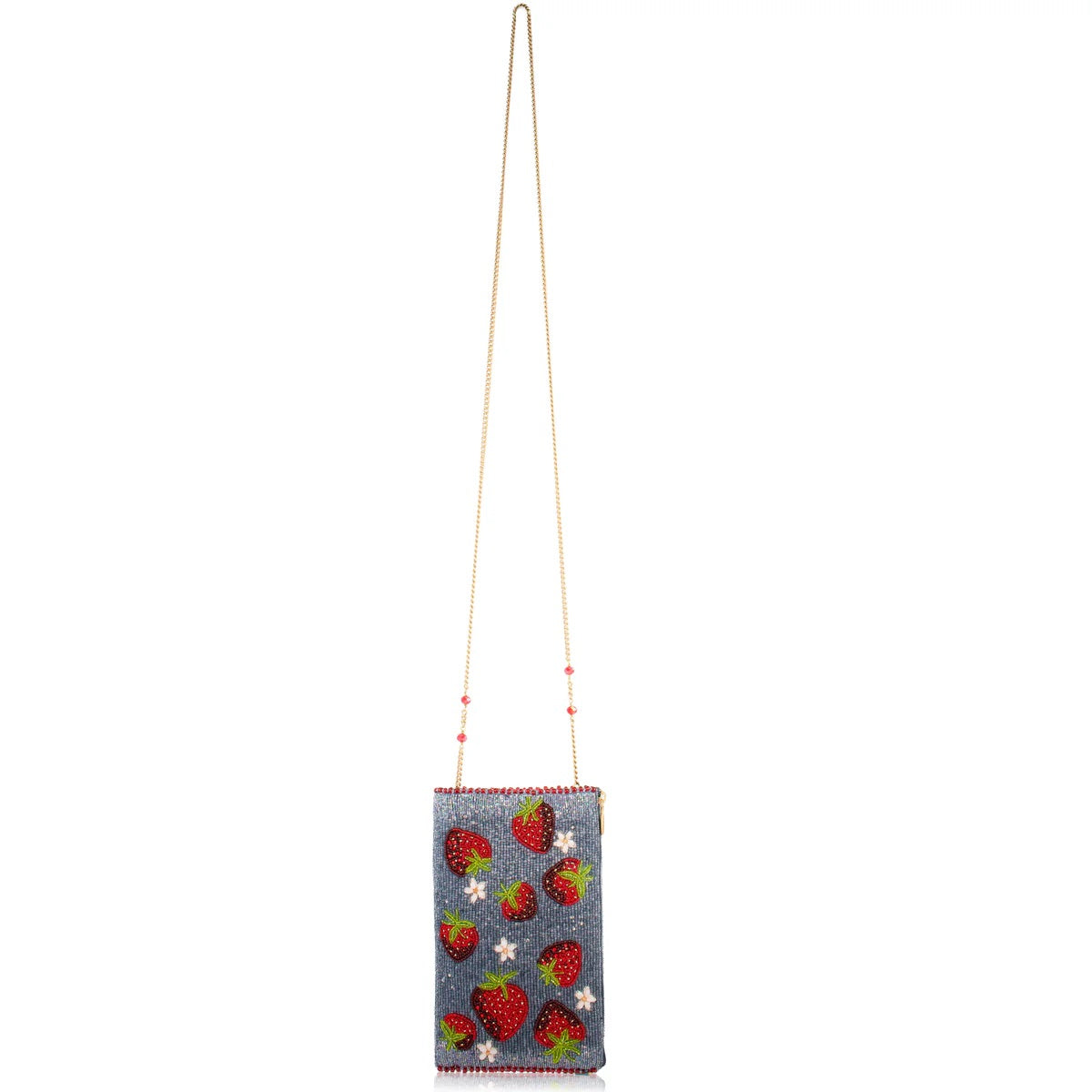 Mary Frances Strawberry Jam Crossbody Phone Bag