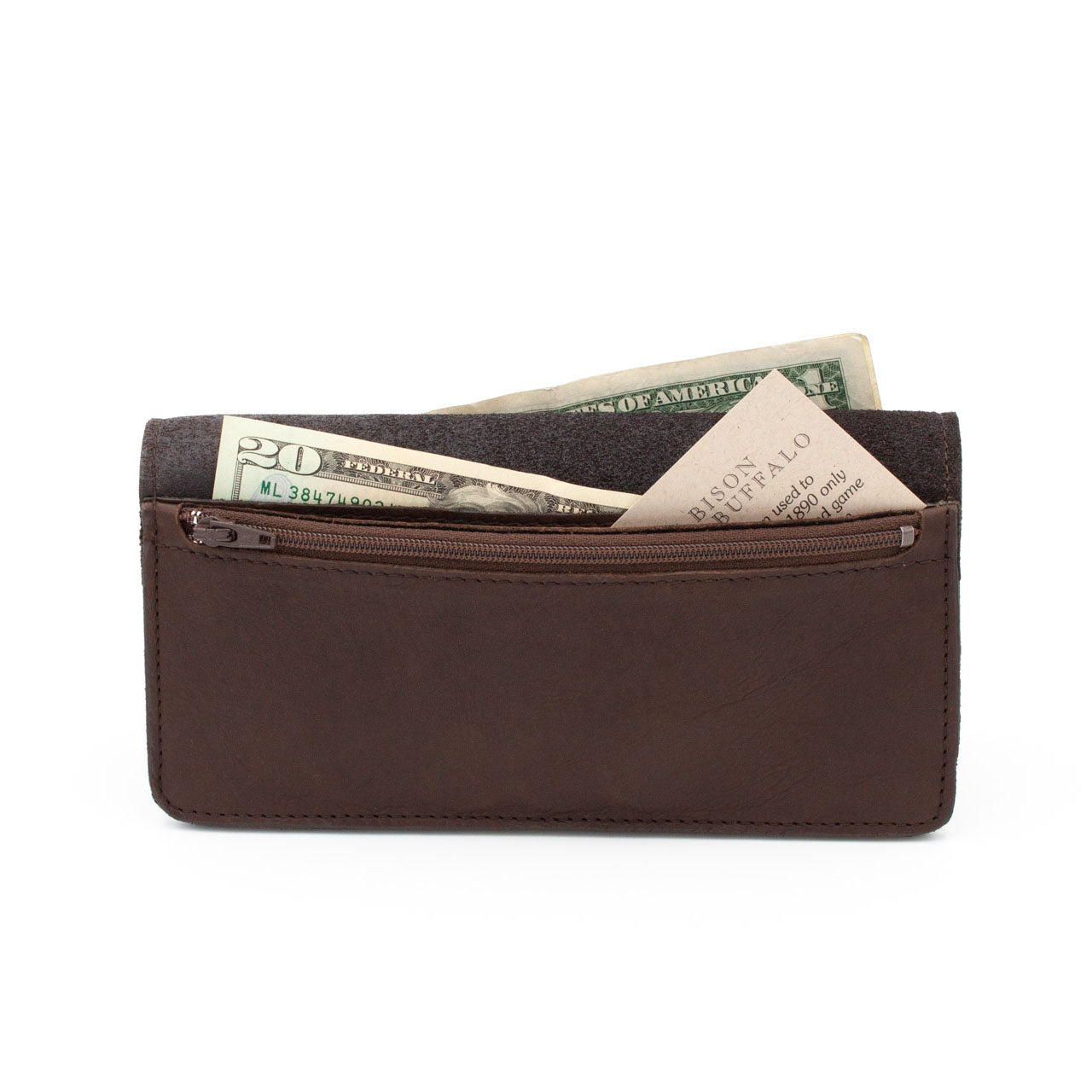 Buffalo Billfold Company Women's Dakota Slim Wallet brown leather