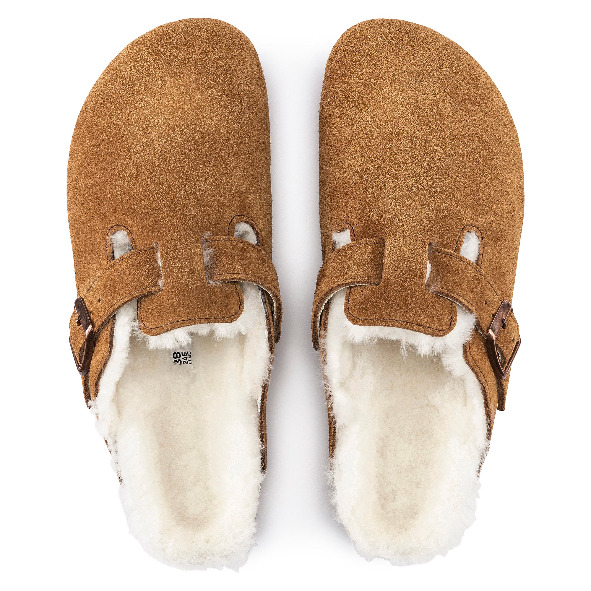 Birkenstock Boston Shearling mink suede/natural shearling