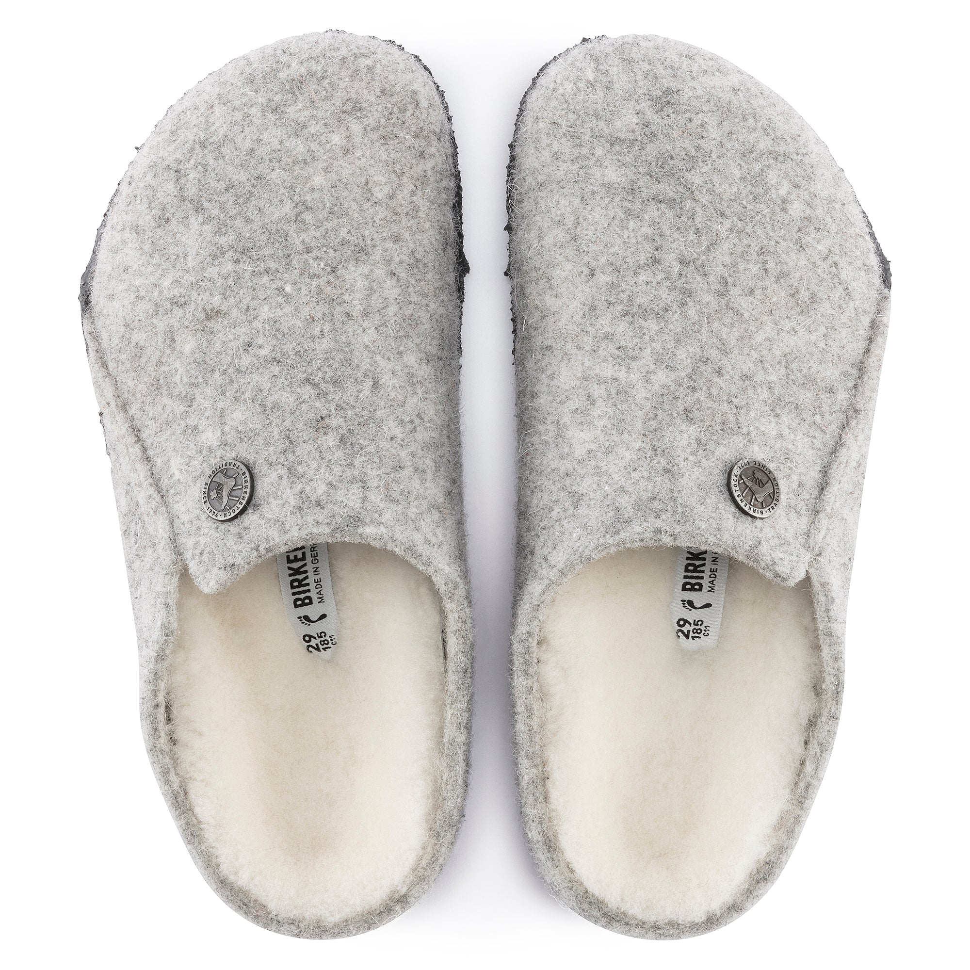 Birkenstock zermatt wool discount felt slippers light grey