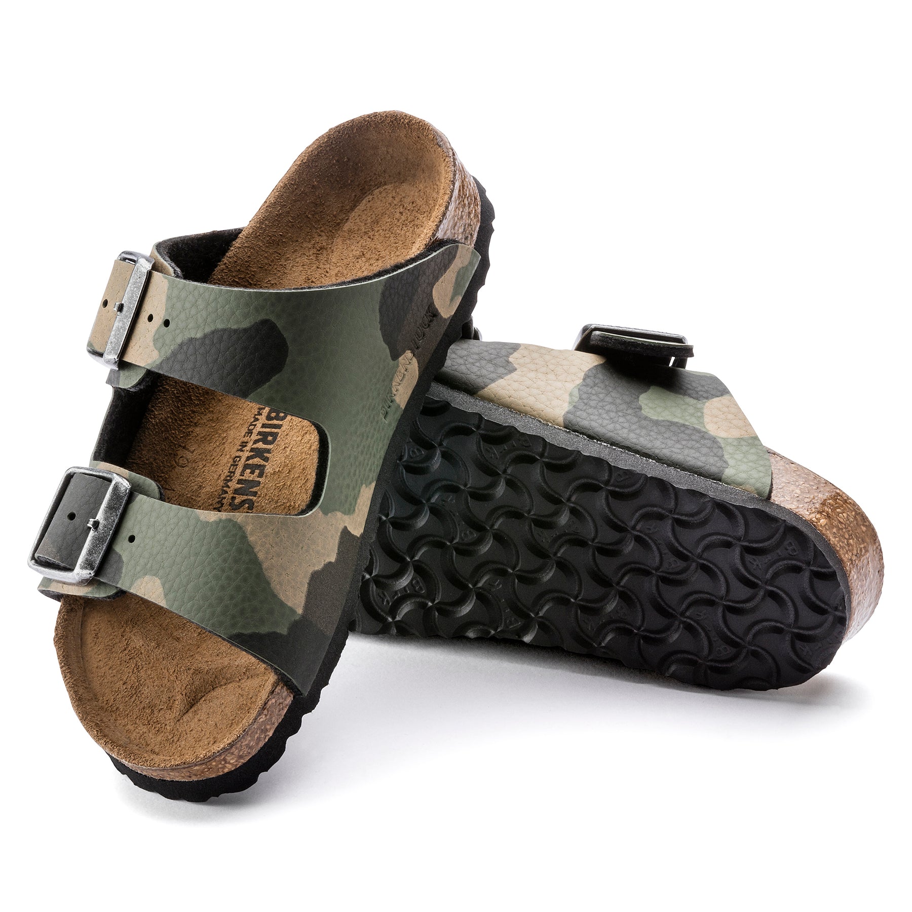 Birkenstock Limited Edition Kids Arizona desert soil camo green Birko-Flor